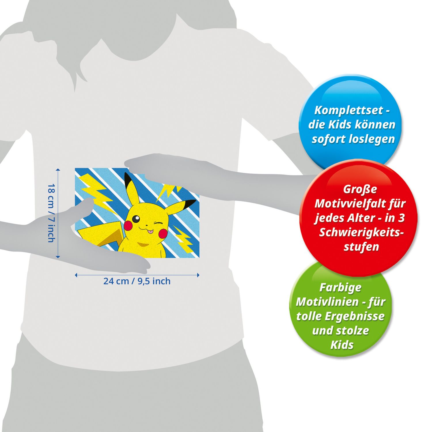 Ravensburger creart - pokémon pikachu - dipingi con i numeri, idea regalo 9+ anni - POKEMON