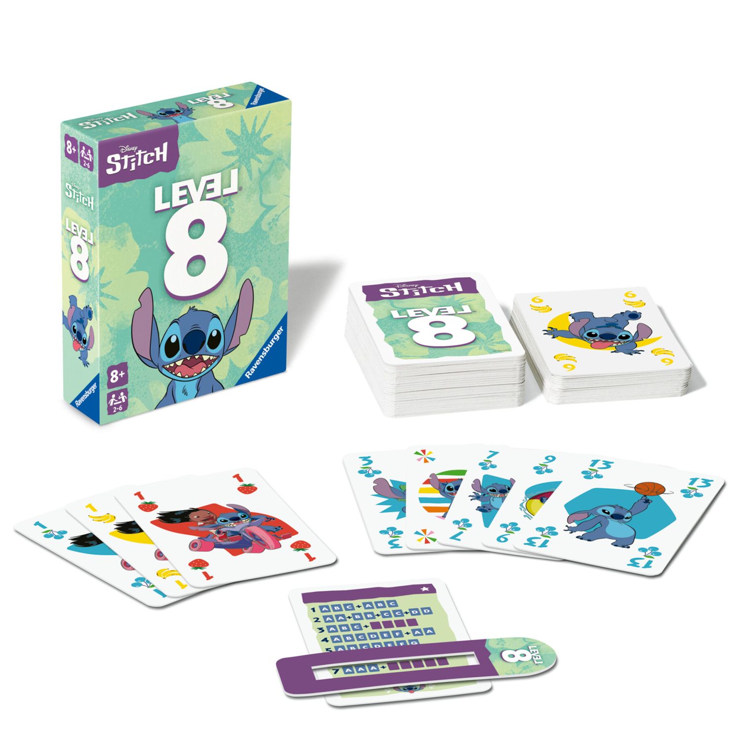Ravensburger disney stitch level 8 - gioco di carte strategico 8+ anni - Disney Stitch