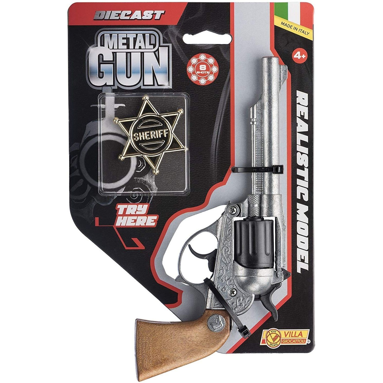 Villa giocattoli pistola giocattolo metallico gun alabama old try me 61592 - 