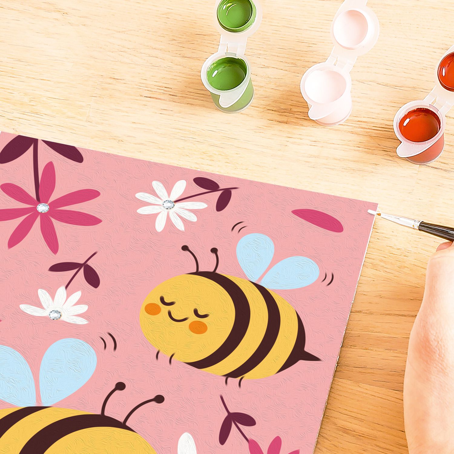 Ravensburger creart - apette felici - kit per dipingere con numeri, 7+ anni - RAVENSBURGER