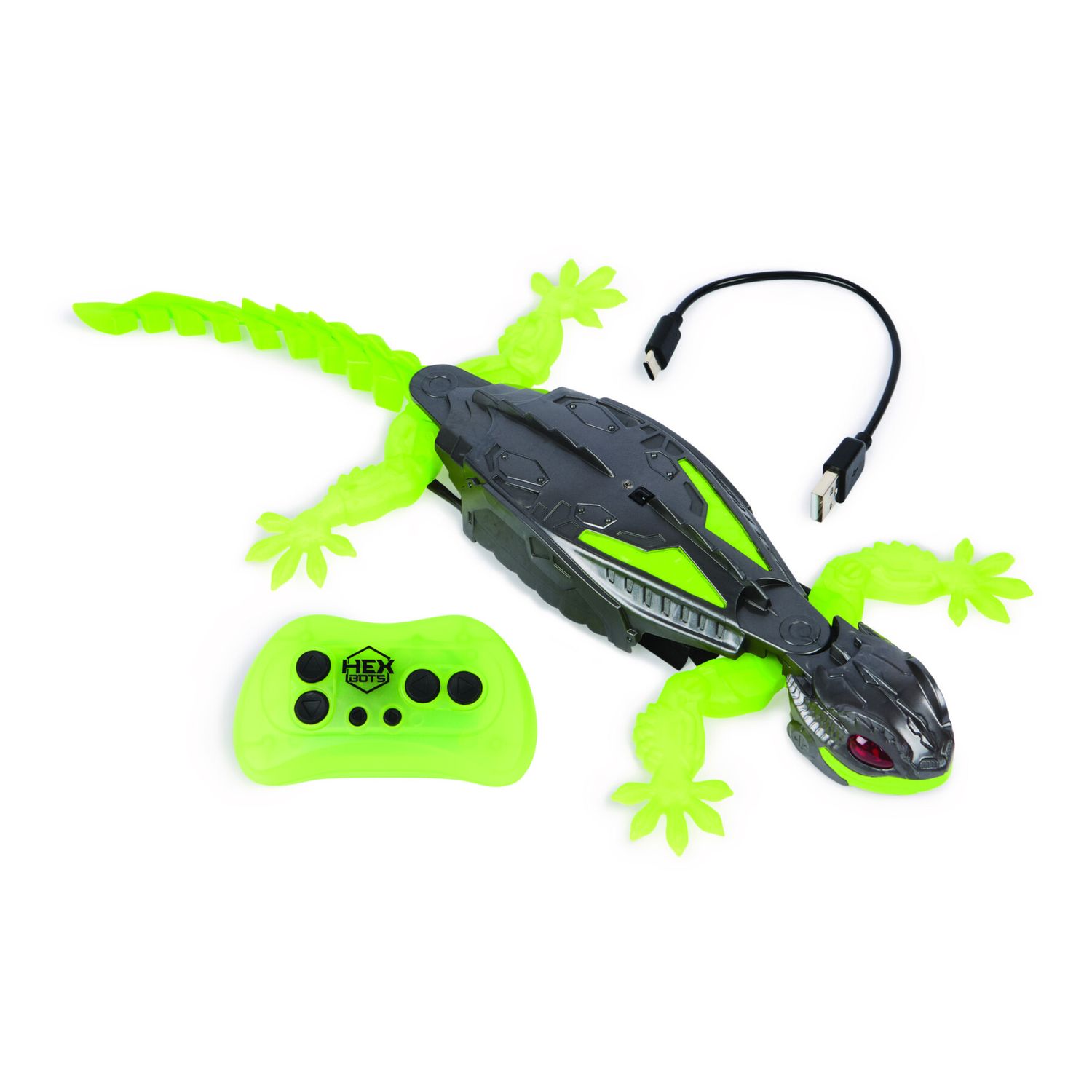 Hex bots gecko - il geco robot rc che scala muri e sorprende tutti - robot giocattolo radiocomandato - SPIN MASTER