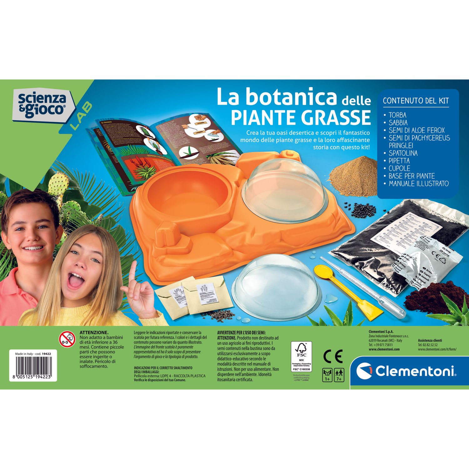 Clementoni scienza & gioco botanica delle piante grasse 19422 – gioco educativo botanica - CLEMENTONI