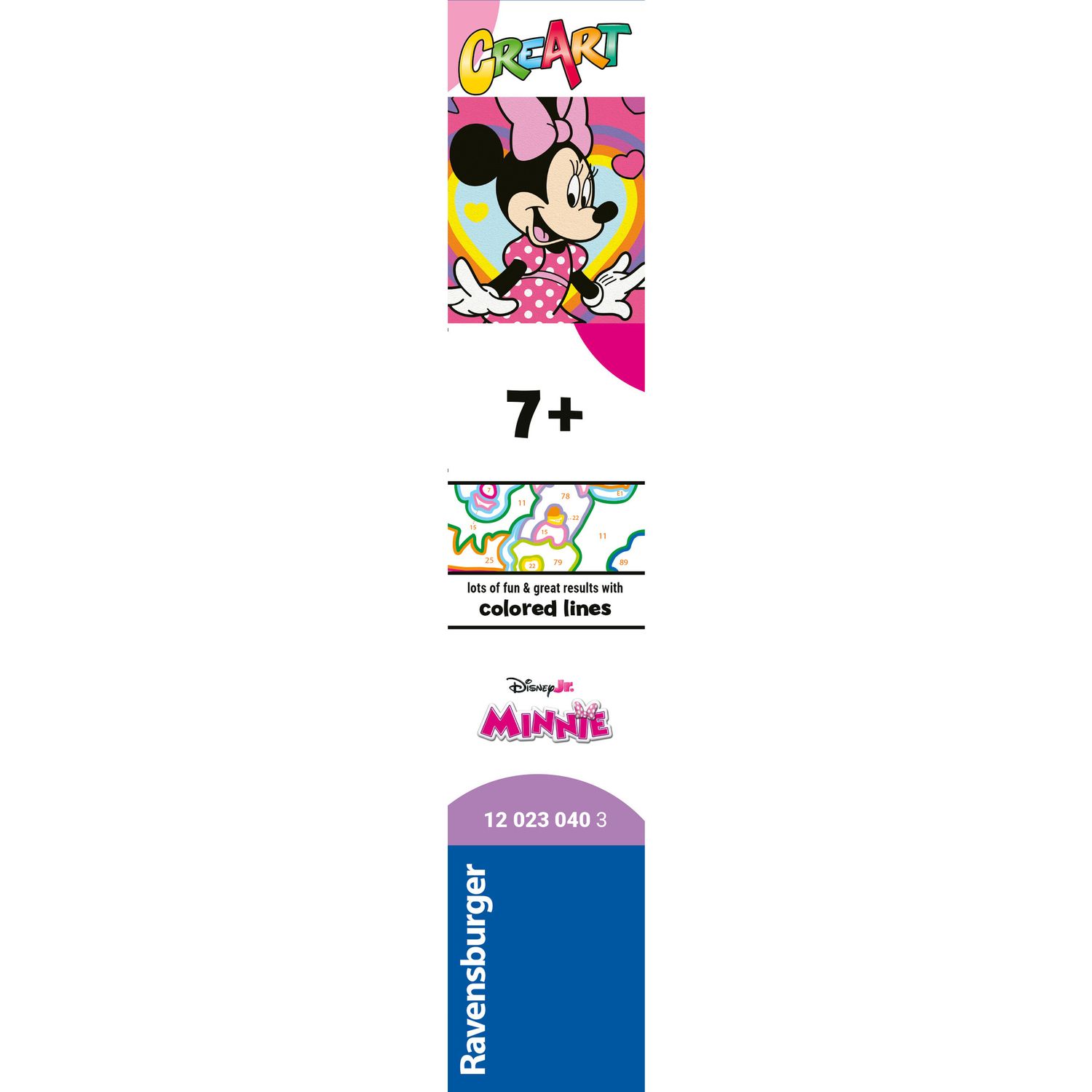 Ravensburger creart - minnie - dipingi con i numeri, set completo 7+ anni - Minnie