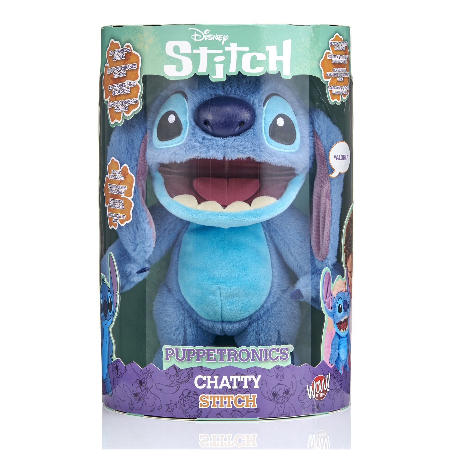 Peluche interattivo stitch 30 cm – parlante e reattivo al tocco - Disney Stitch