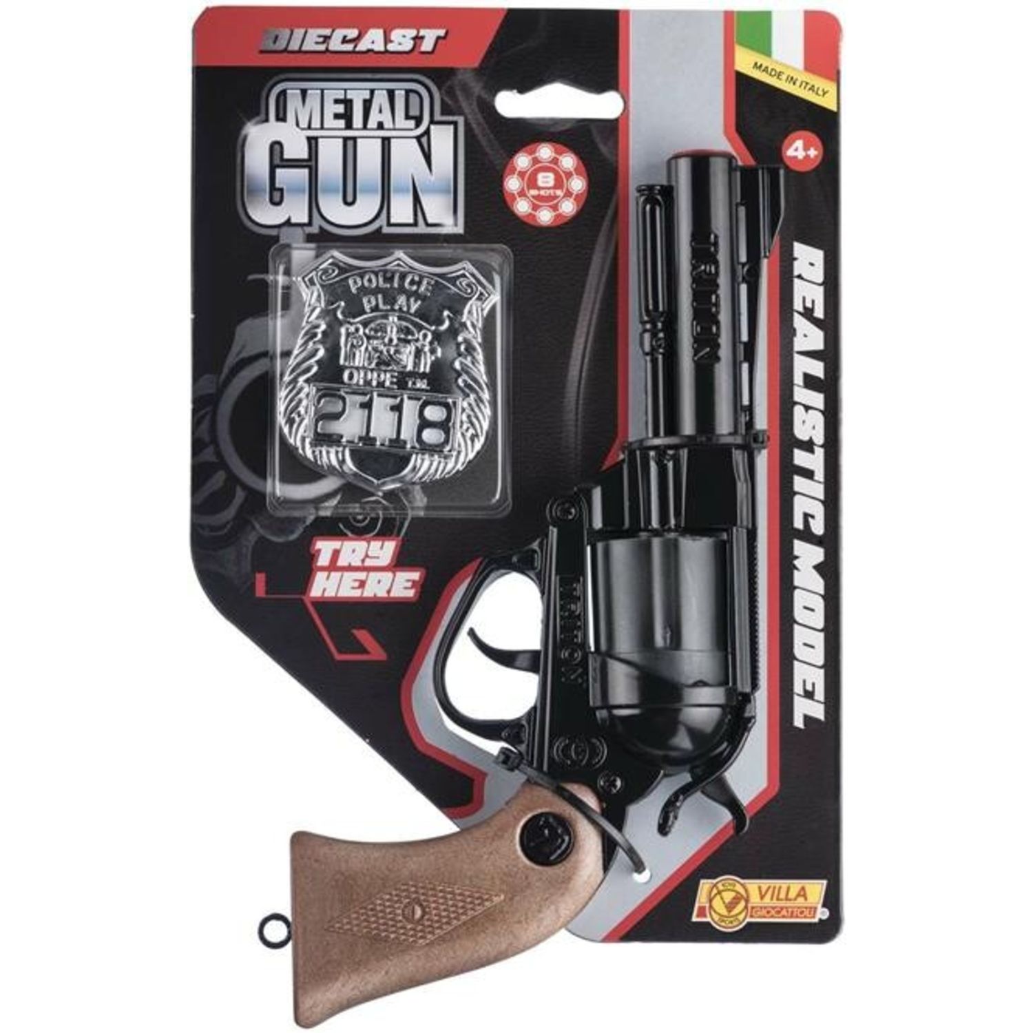 Villa Giocattoli Pistola Giocattolo Metallico Gun Triton Try Me 61510