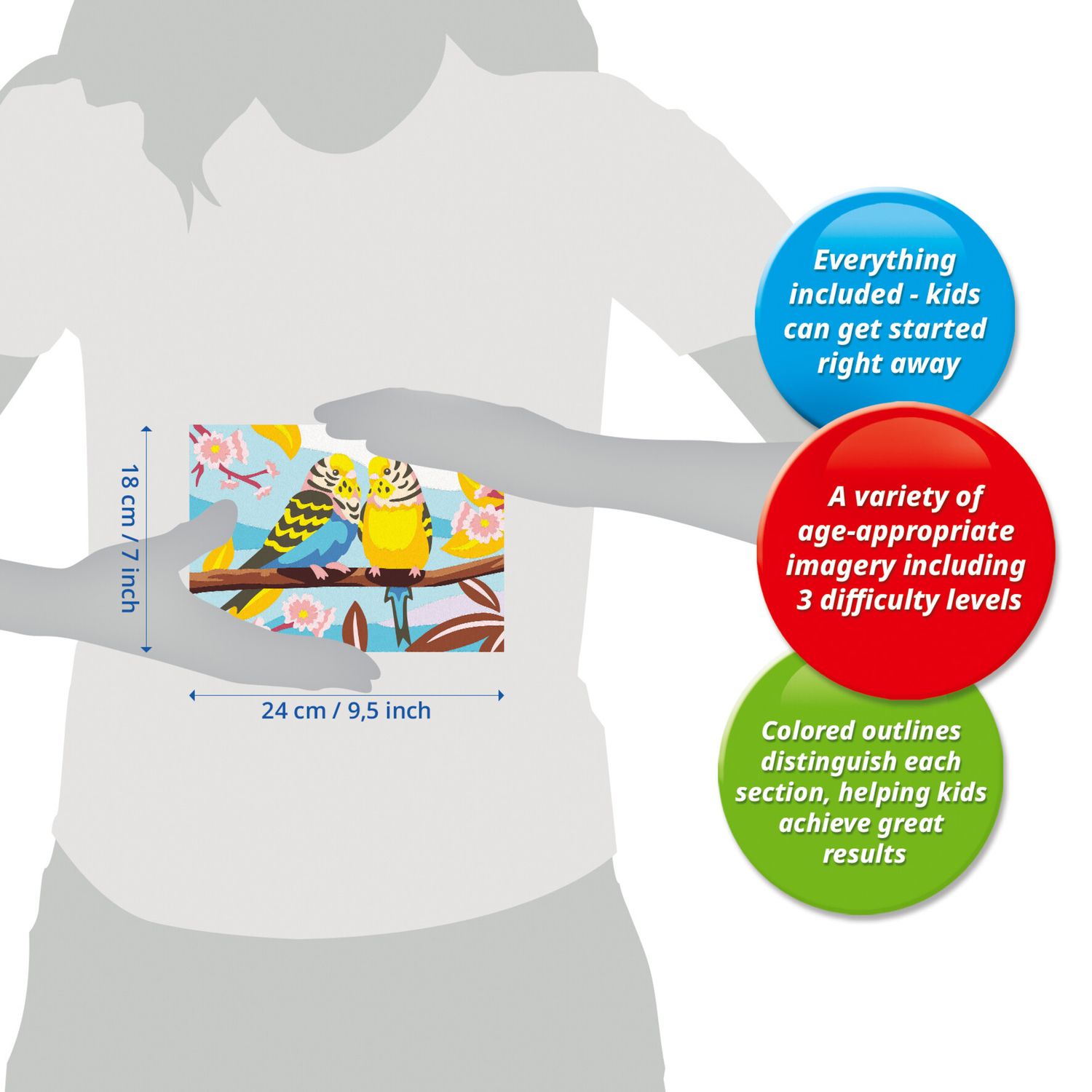 Ravensburger creart - gli inseparabili - kit di disegno con colori e pennello, 9+ anni - RAVENSBURGER