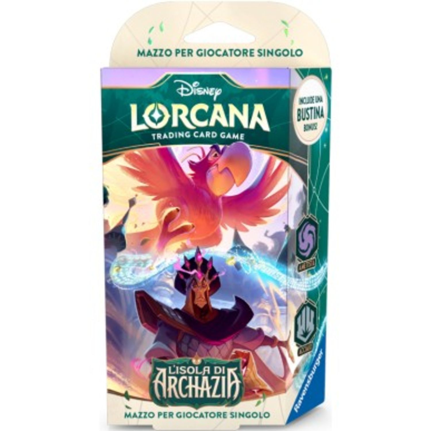 Disney lorcana – l'isola di archazia – starter deck ametista & acciaio – 8+ anni - Lorcana