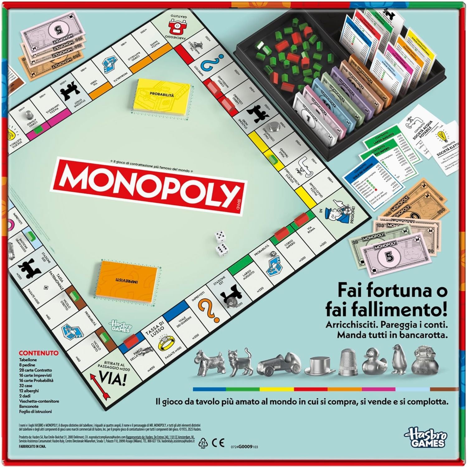 Monopoly classico edizione 2025: il classico gioco da tavolo di affari e investimenti – 2-6 giocatori – 8+ - MONOPOLY
