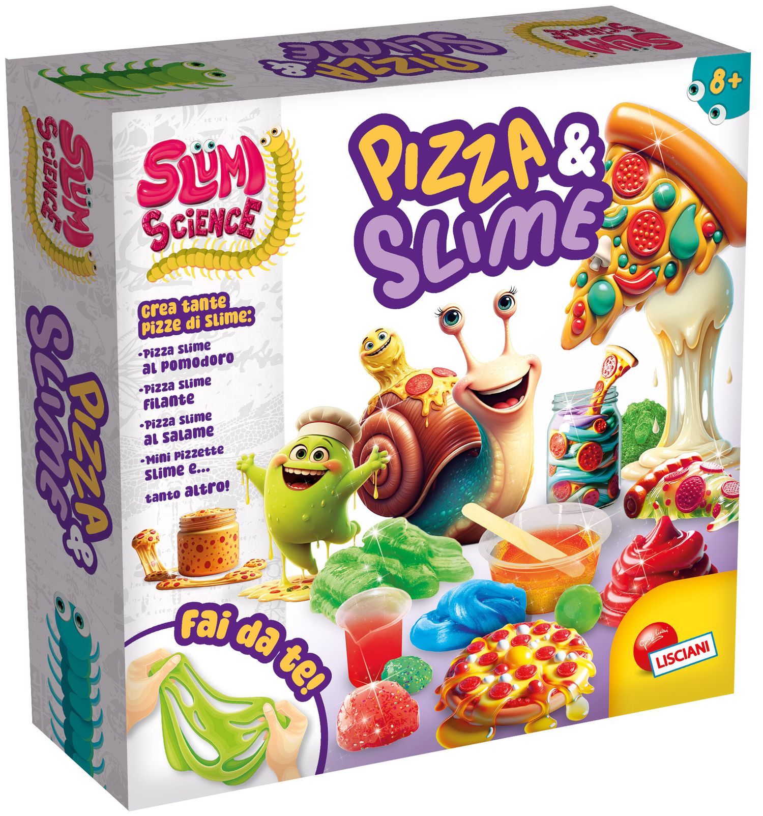 Slumi science pizza e slime – prepara fantastiche pizze di slime! mescola, decora e diventa un pizzaiolo creativo! - LISCIANI