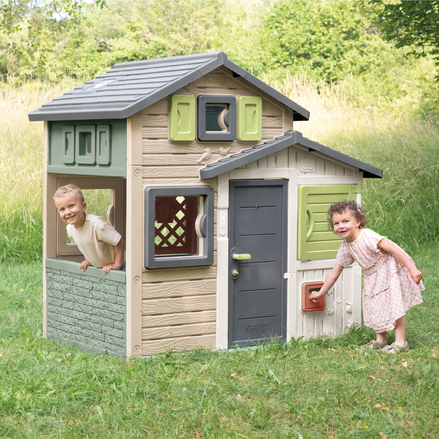 Smoby life casetta evo playhouse – casetta da giardino spaziosa e interattiva -3+ - SMOBY
