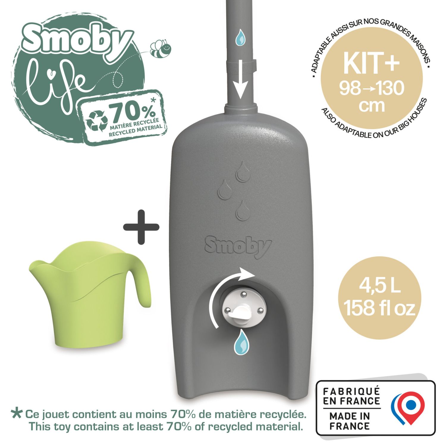 Grondaia accessori smoby life – serbatoio con rubinetto per casette smoby - SMOBY