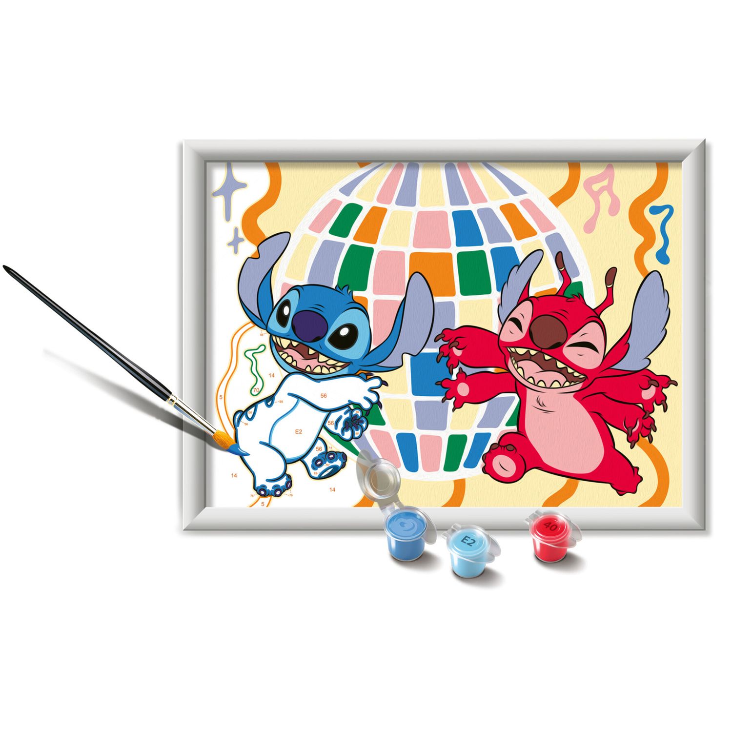 Ravensburger creart - stitch & leroy - set per dipingere con tavola e colori, 9+ anni - Disney Stitch