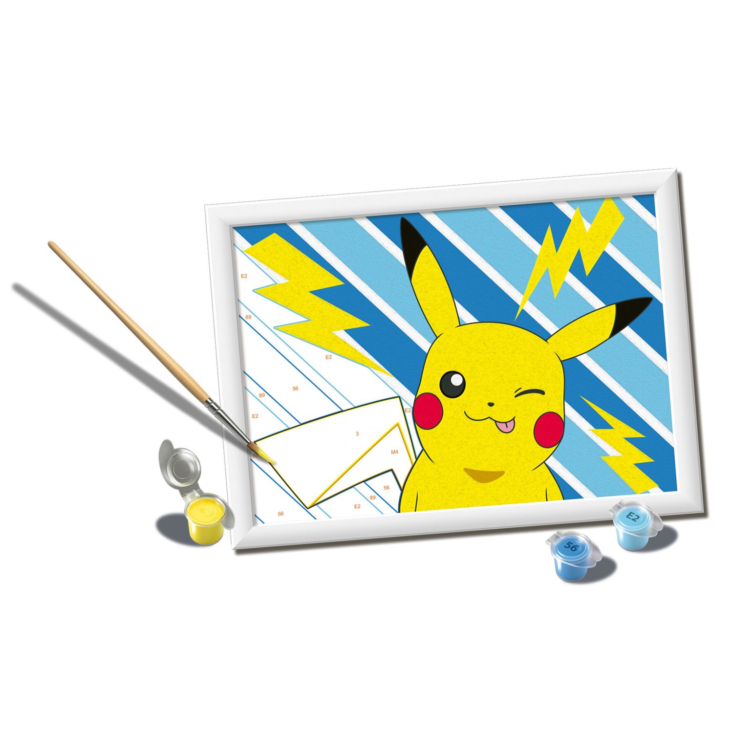 Ravensburger creart - pokémon pikachu - dipingi con i numeri, idea regalo 9+ anni - POKEMON