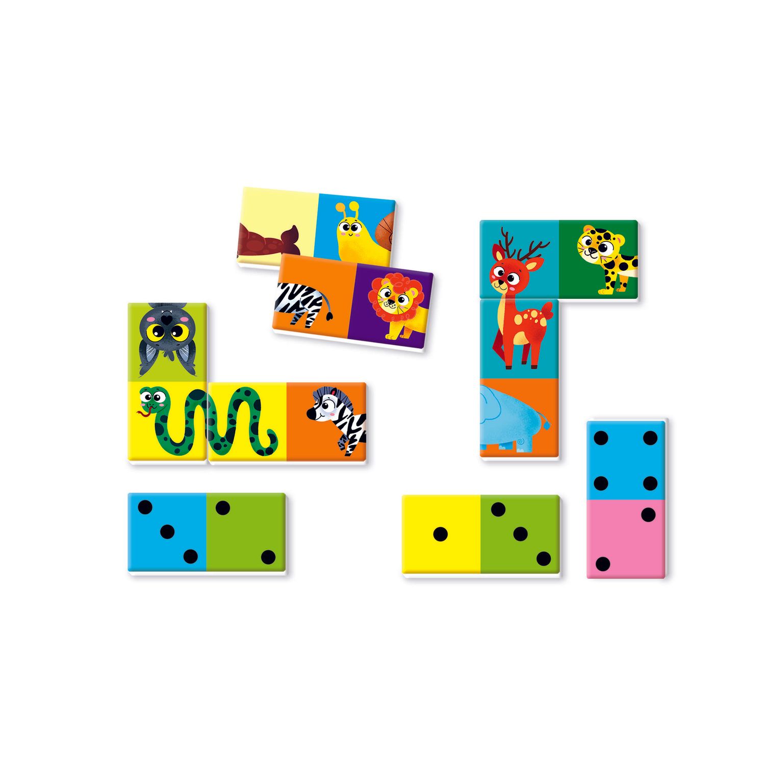 Clementoni domino numeri e animali 16841 – gioco educativo con numeri e animali - SAPIENTINO