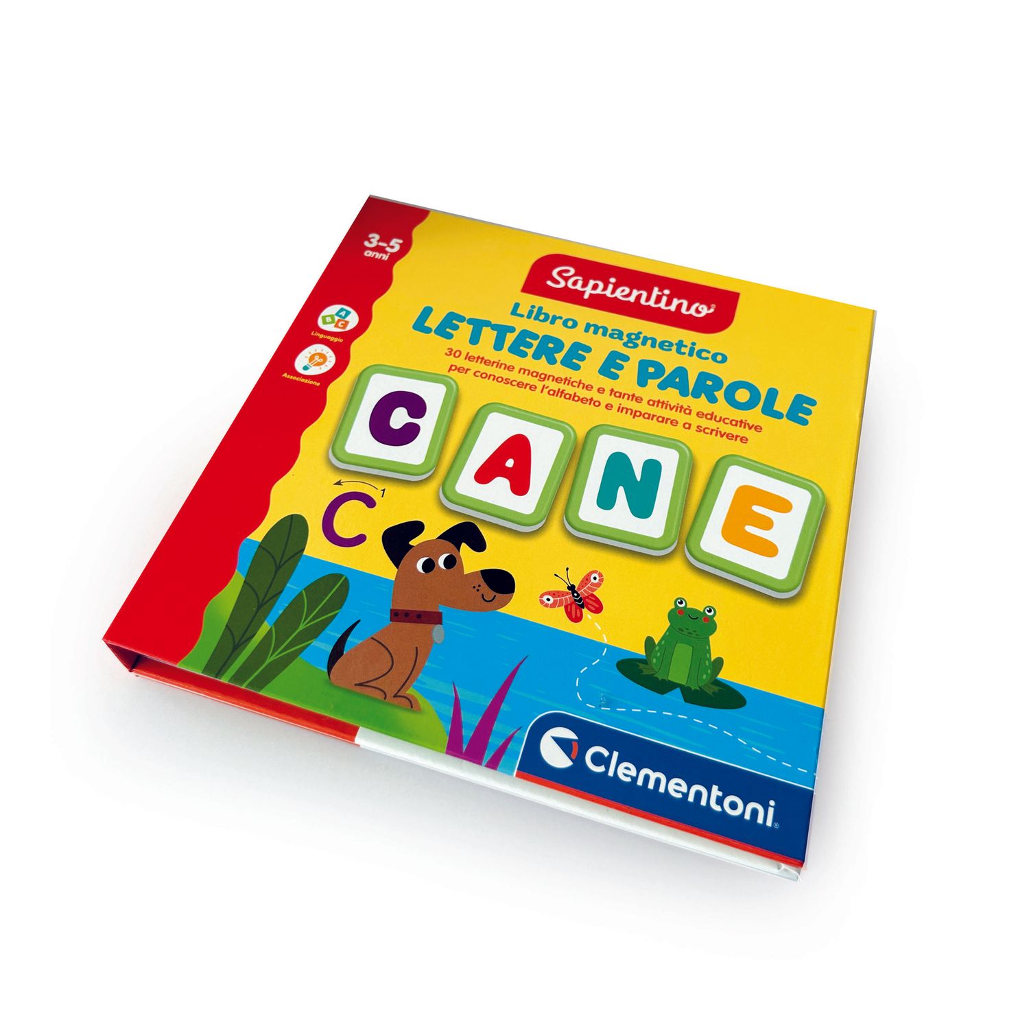 Clementoni sapientino libro magnetico lettere e parole 16487 – gioco educativo lettere per bambini - assortito - SAPIENTINO