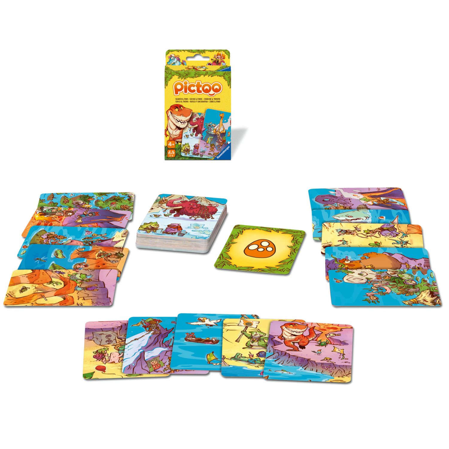 Ravensburger pictoo dino - gioco di carte - avventura preistorica 4+ anni - RAVENSBURGER