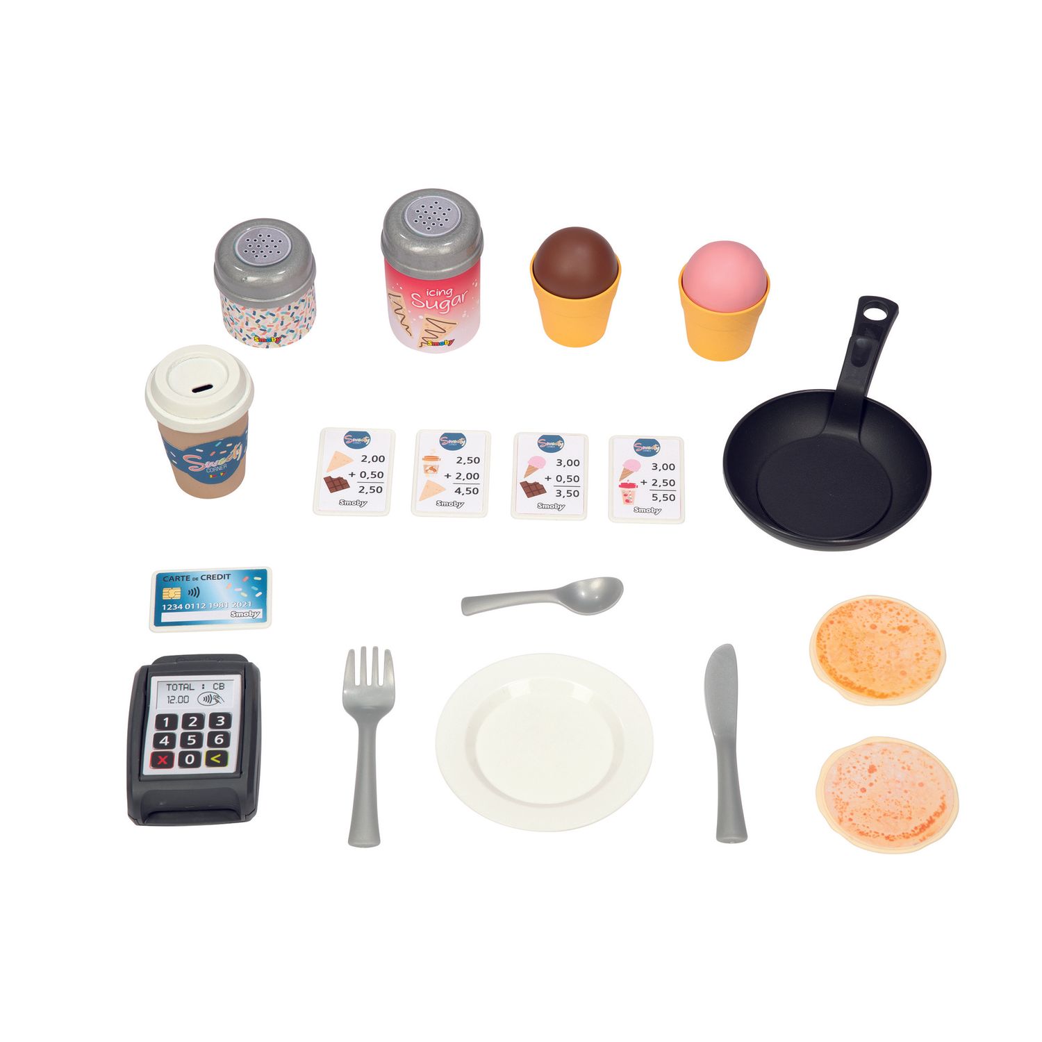 Casetta sweety corner smoby per bambini - gioco da esterno con 18 accessori - 2+ - SMOBY