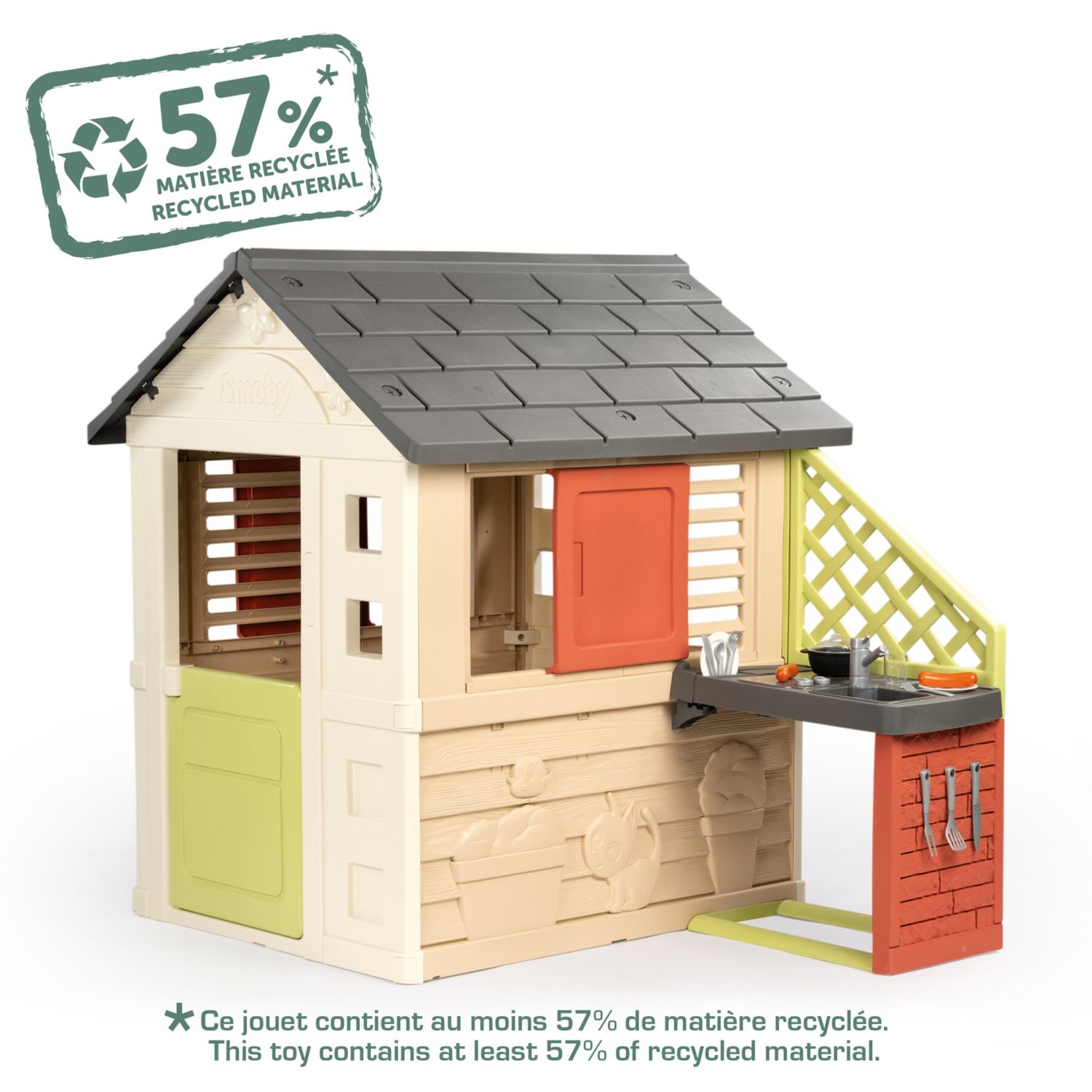 Casetta smoby natura con cucina eco - 2+ - SMOBY