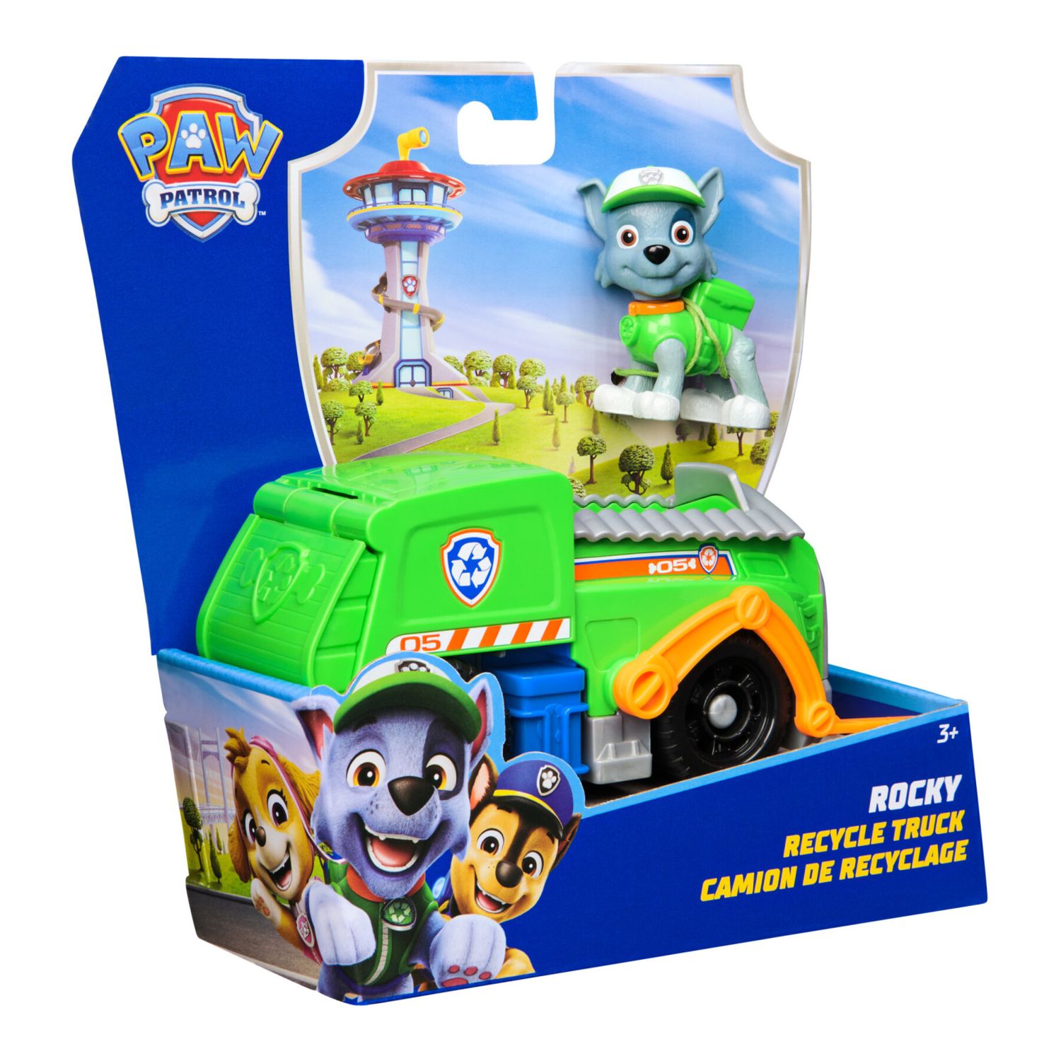 Paw patrol, camion di rocky – giocattolo camion di salvataggio - Paw Patrol