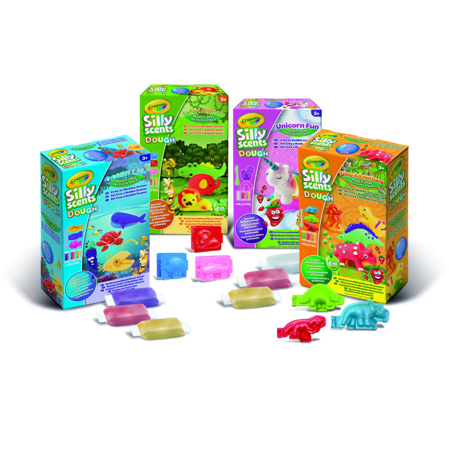 Mini set pasta da modellare - dinosauri - 24m+ - crayola silly scents - CRAYOLA