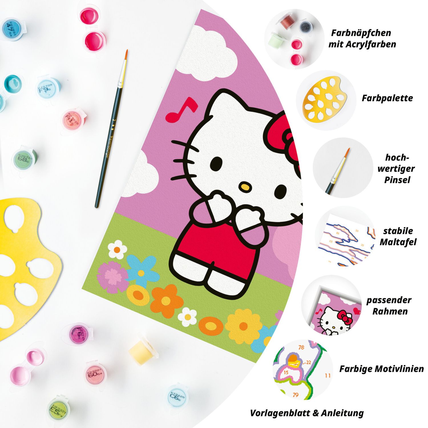 Ravensburger creart - hello kitty - gioco creativo per piccoli artisti, 7+ anni - Hello Kitty