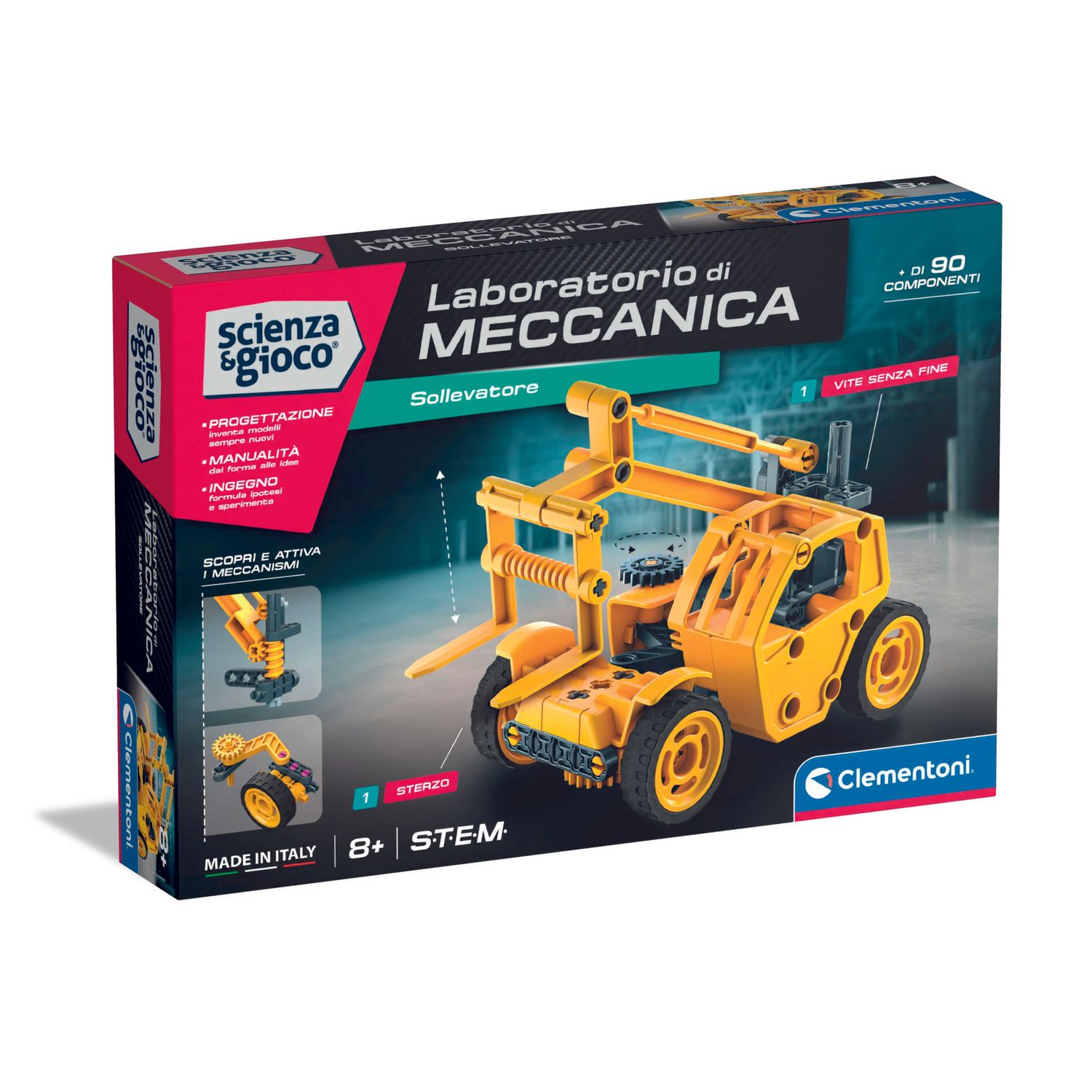 Clementoni scienza & gioco telehandler truck 19405 – giocattolo camion telehandler - CLEMENTONI