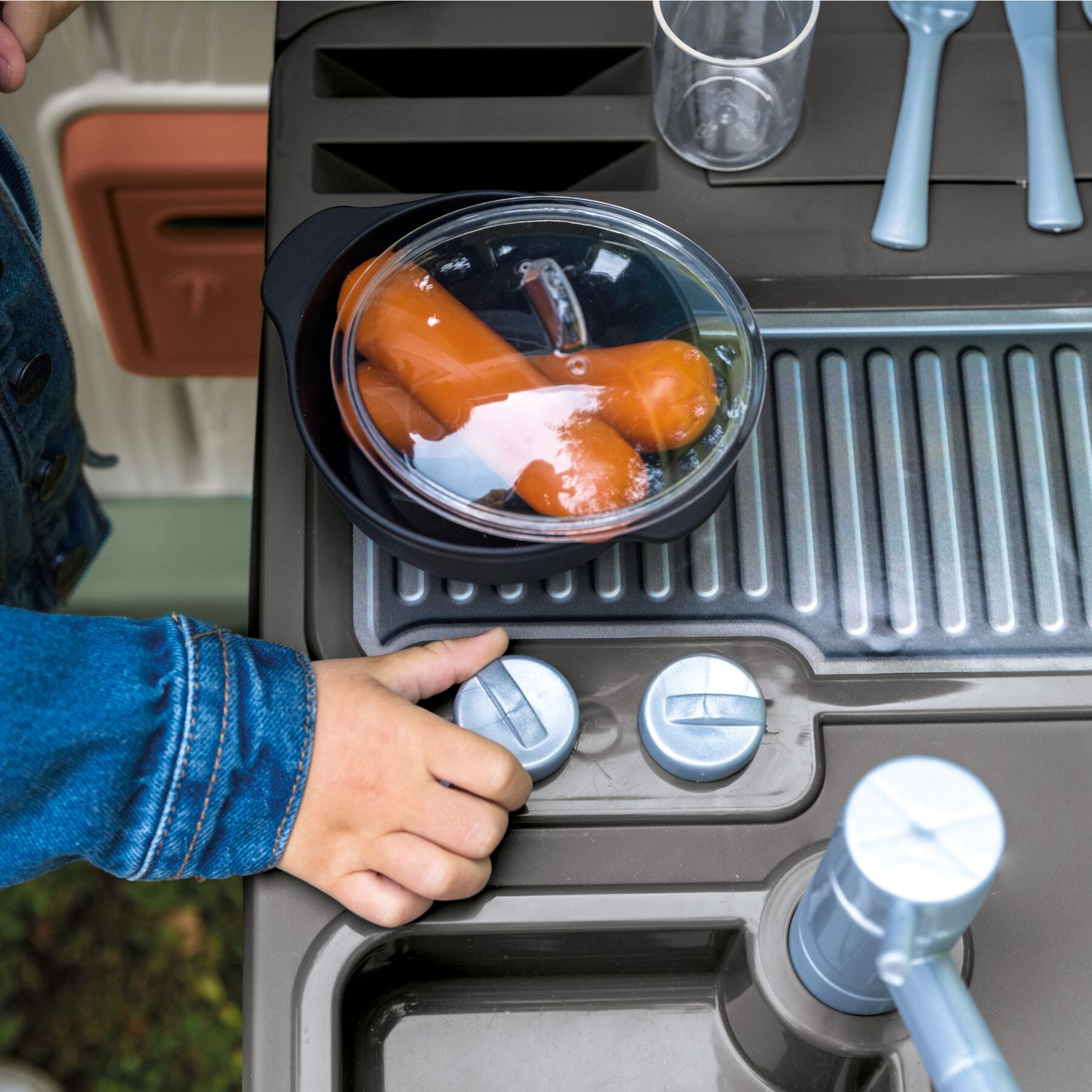 Cucina estiva smoby life per casette - accessori inclusi, gioco creativo - SMOBY