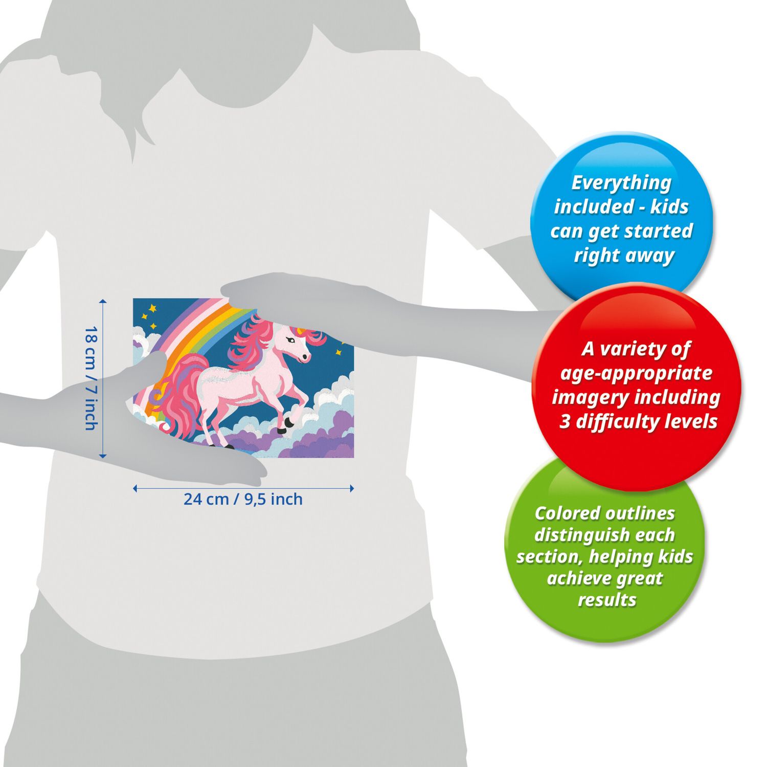 Ravensburger creart - unicorno rosa neon - kit di pittura per bambini 7+ anni - RAVENSBURGER