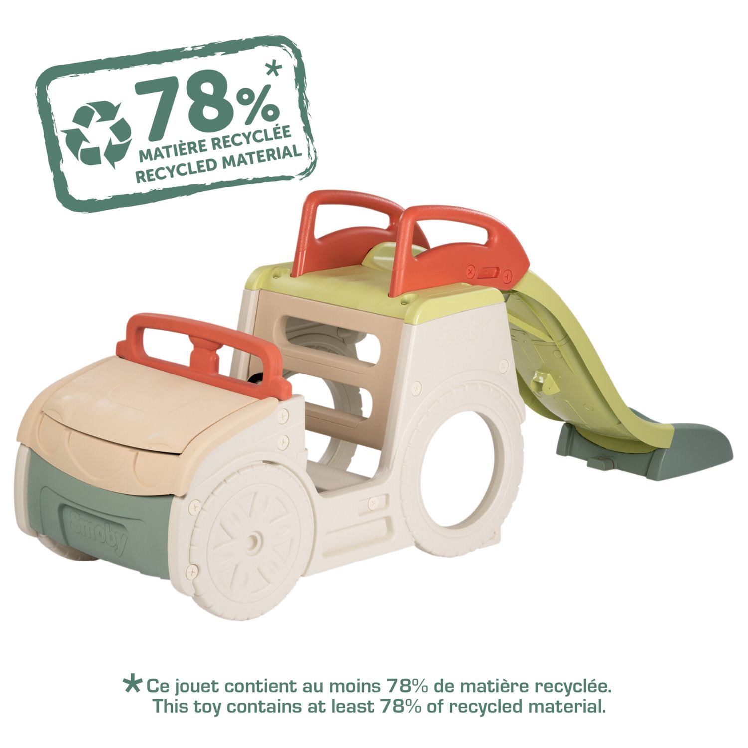 Smoby life adventure car - auto multiattività per bambini 18+ mesi – scivolo, postazione guida e sabbiera - SMOBY