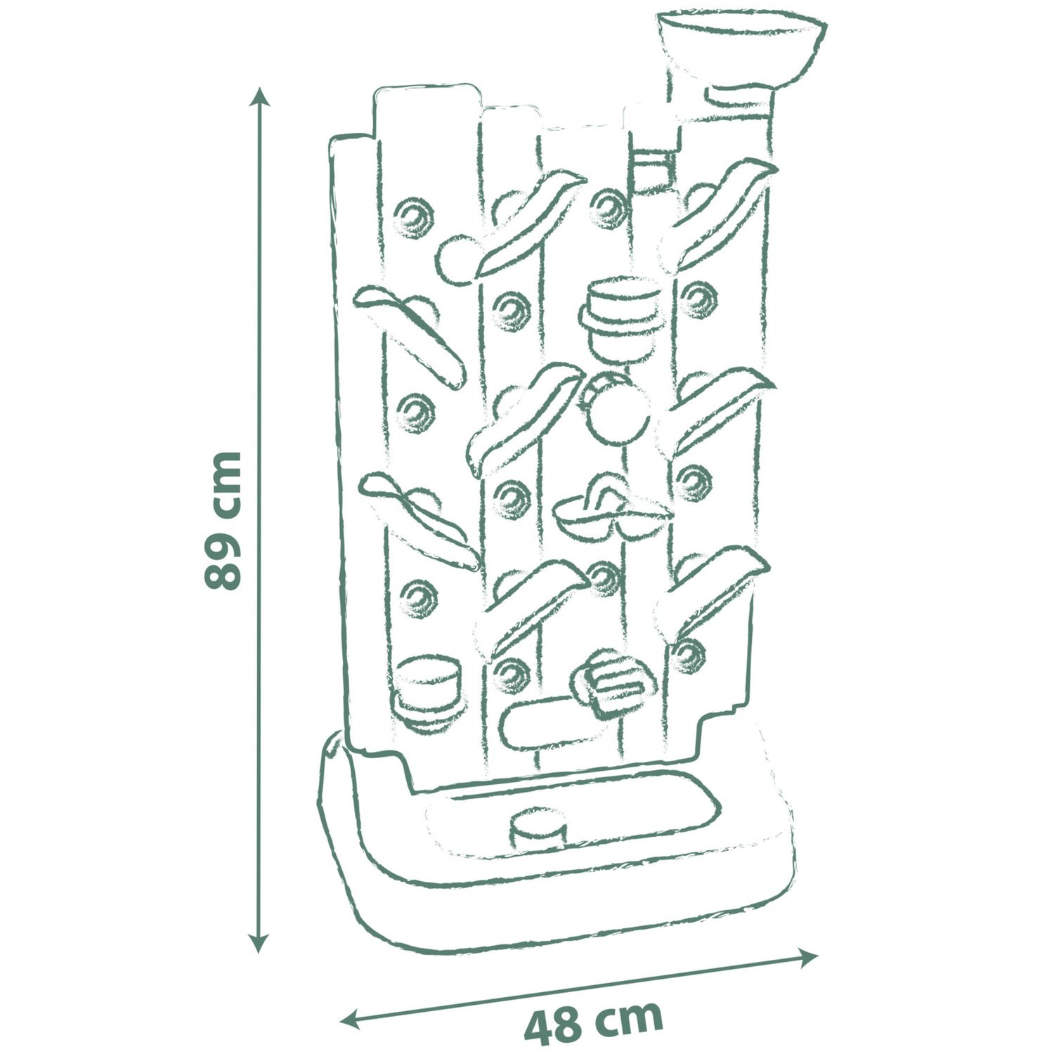 Smoby life activity wall - parete attività bifacciale con 6+ giochi e 29 accessori – divertimento educativo - SMOBY