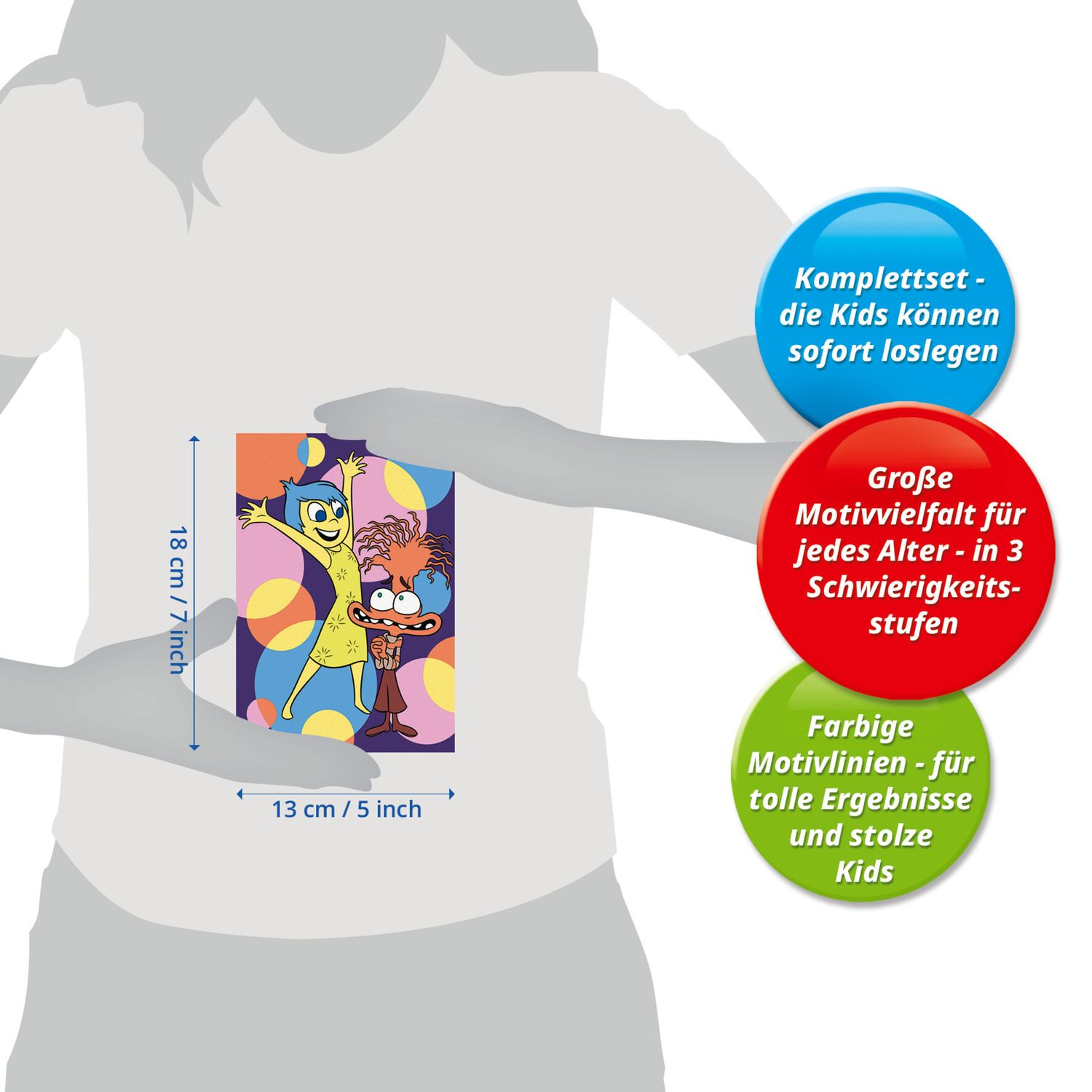 Ravensburger creart - inside out - attività artistica per bambini 7+ anni - Disney