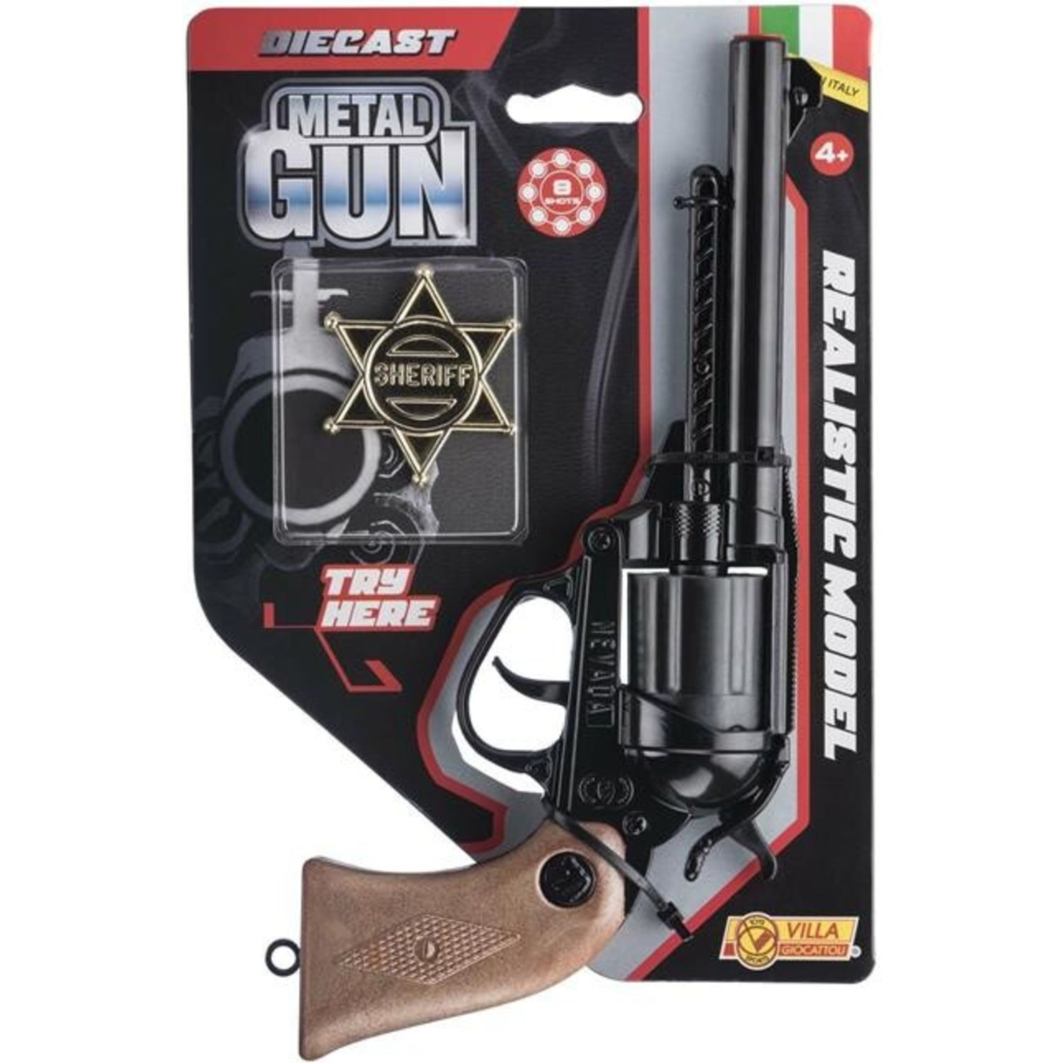 Villa giocattoli pistola giocattolo metallico gun nevada try me 61570 - 