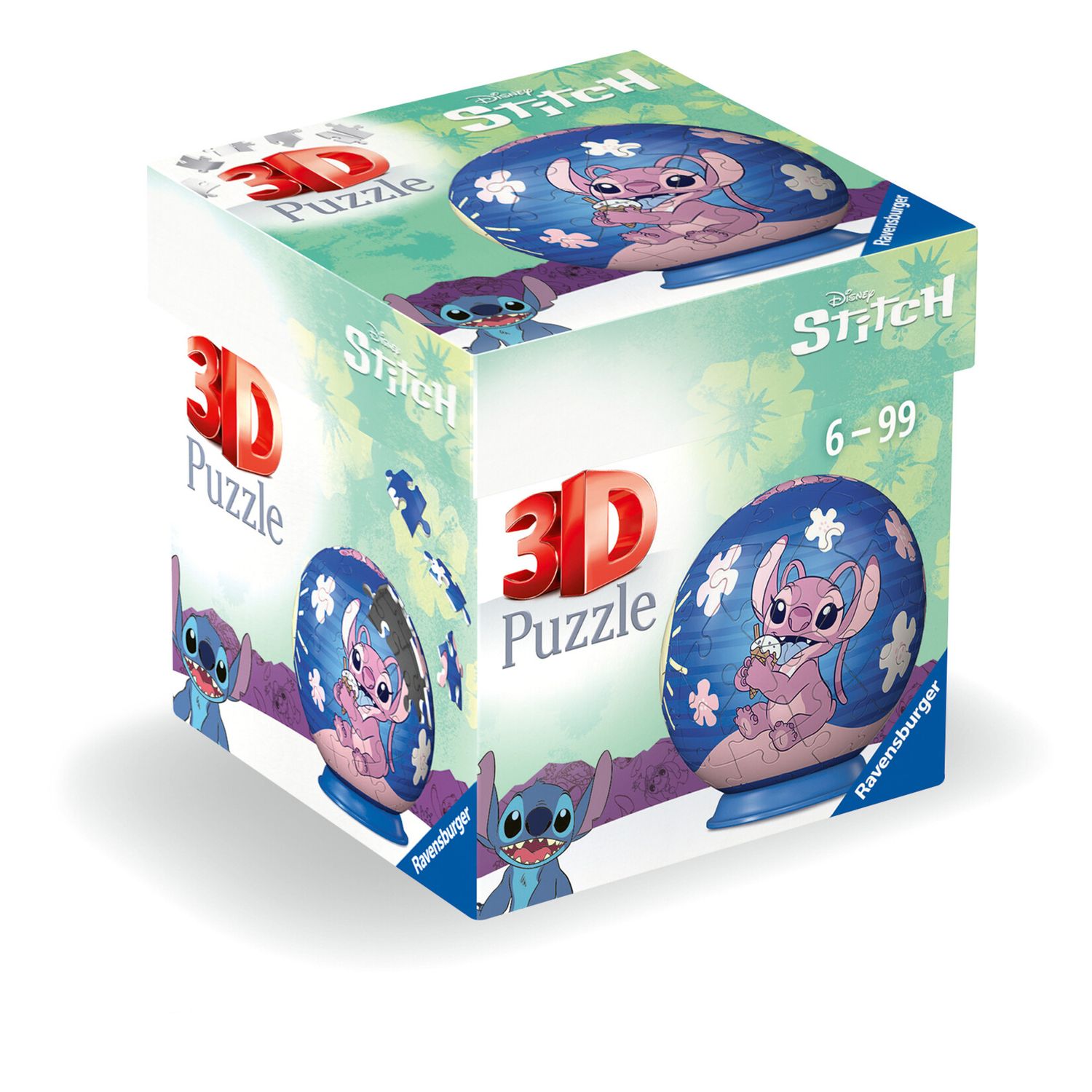 Ravensburger 3d puzzle disney angel (stitch) - 54 pezzi - puzzle unico per 6+ - Disney Stitch