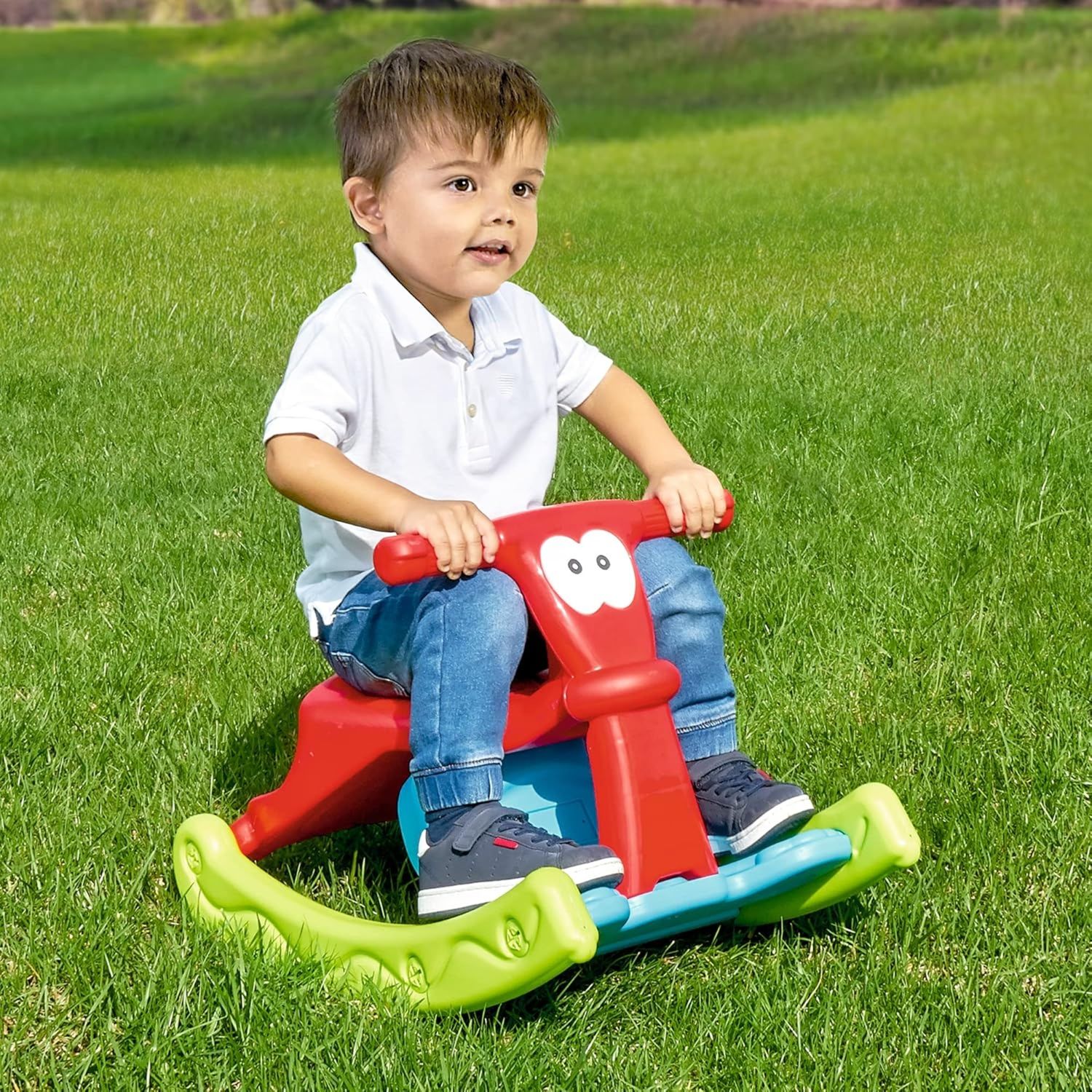 Feber sway & seat – sedia e dondolo 2 in 1 per bambini, uso interno ed esterno -3+ - FEBER