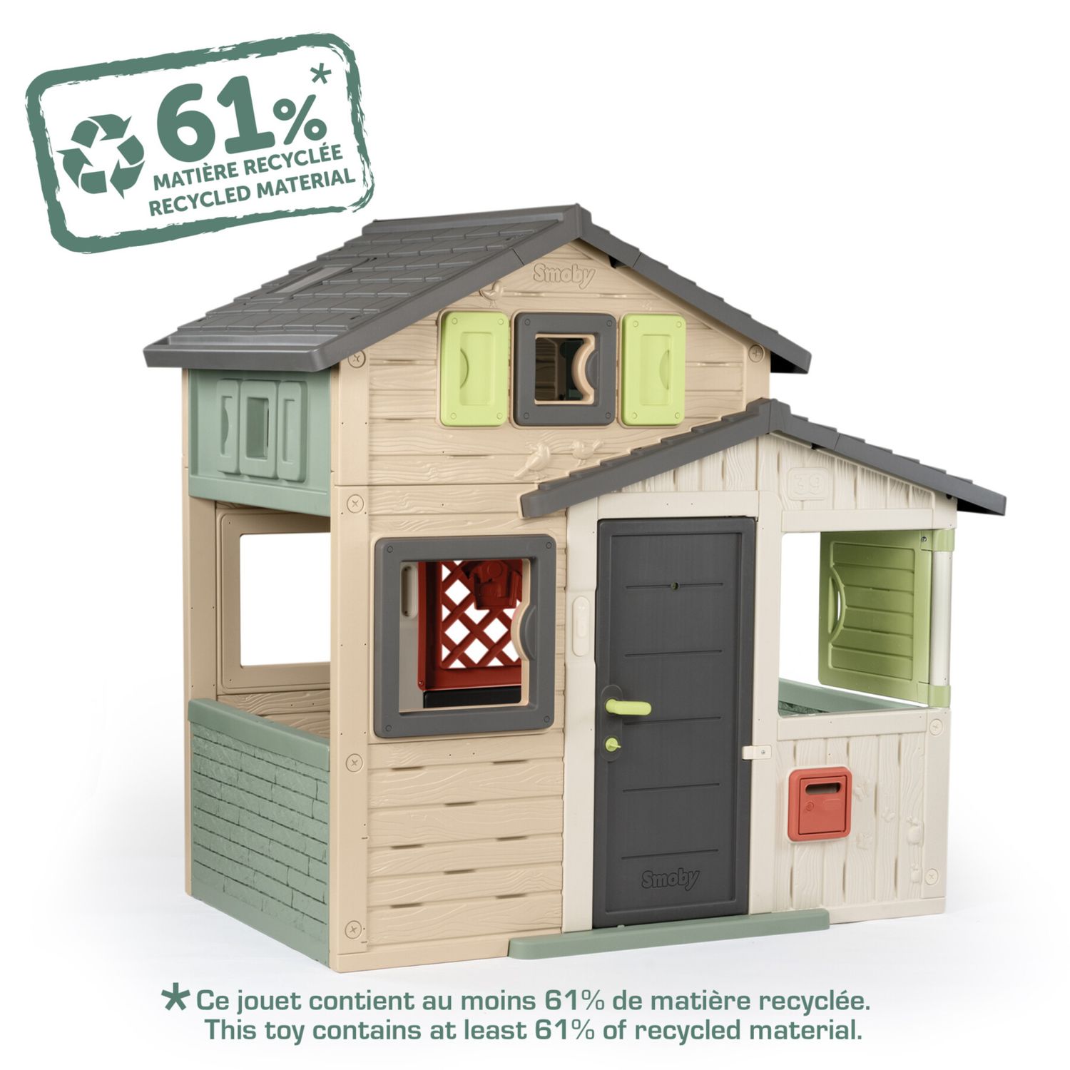 Smoby life casetta evo playhouse – casetta da giardino spaziosa e interattiva -3+ - SMOBY