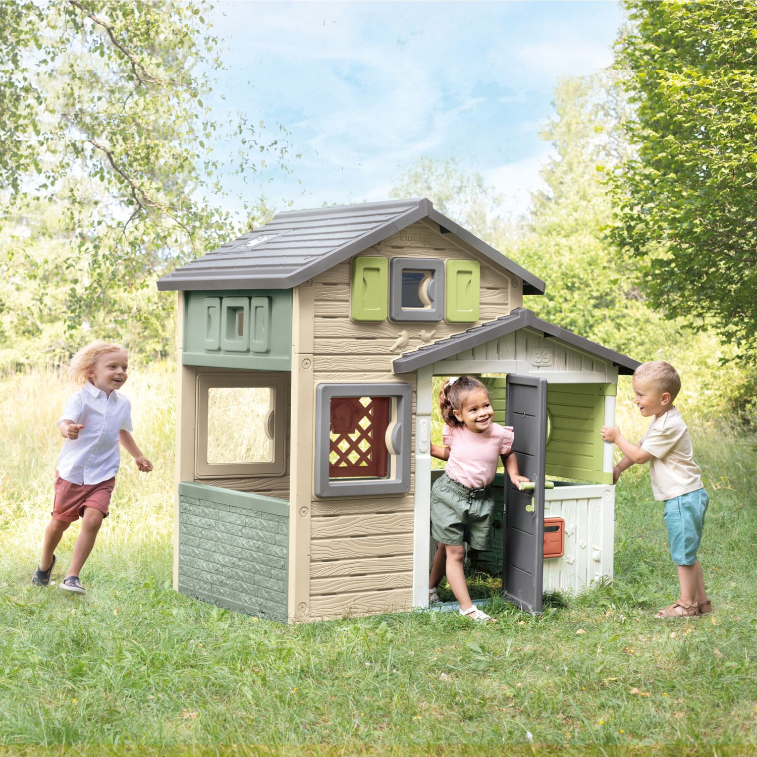 Smoby life casetta evo playhouse – casetta da giardino spaziosa e interattiva -3+ - SMOBY
