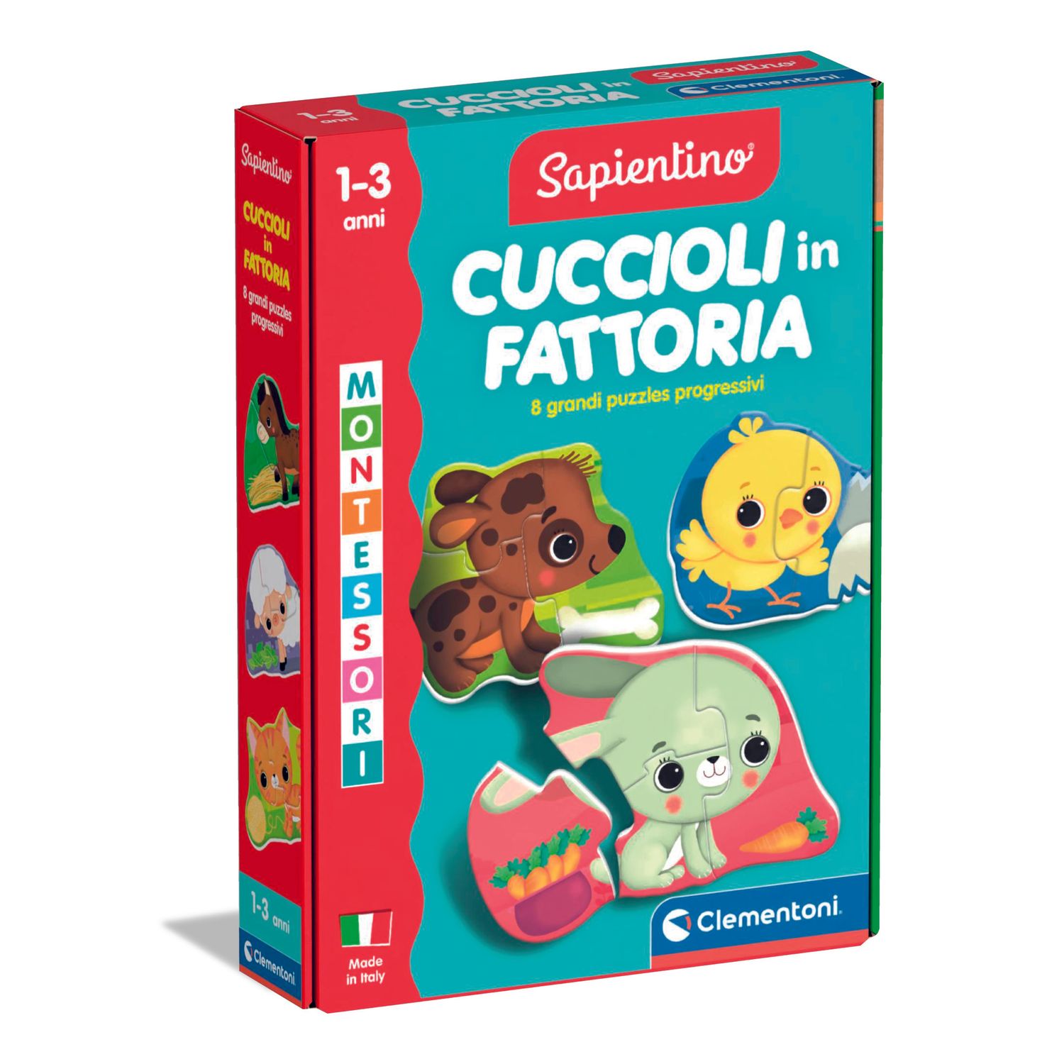 Clementoni montessori cuccioli in fattoria 16850 – gioco educativo montessori per bambini - SAPIENTINO