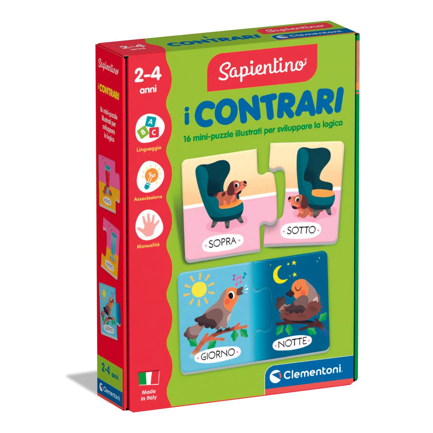Clementoni i contrari 16843 – gioco educativo sui contrari - SAPIENTINO