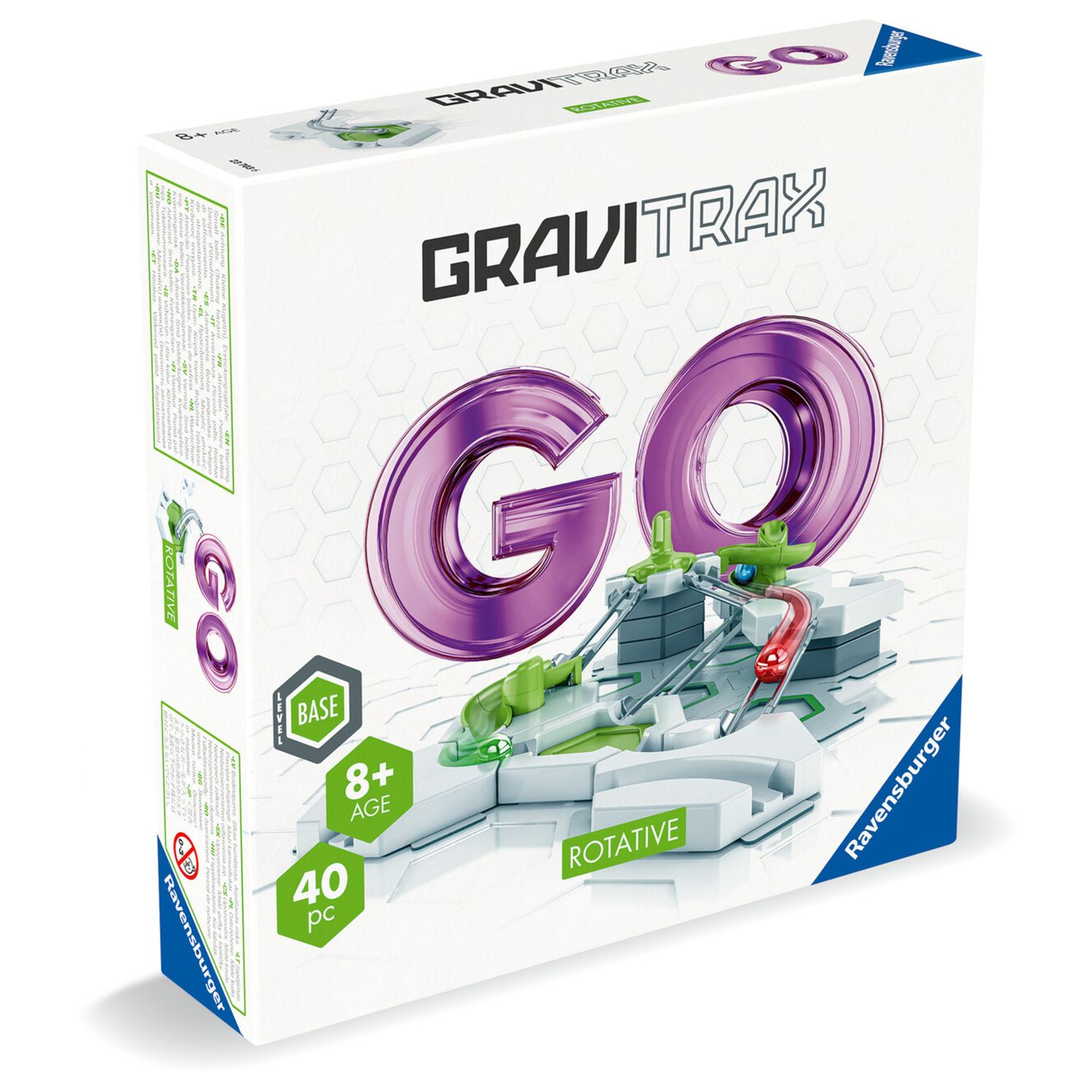 Ravensburger gravitrax go rotative - pista stem interattiva, 40 pezzi - GRAVITRAX