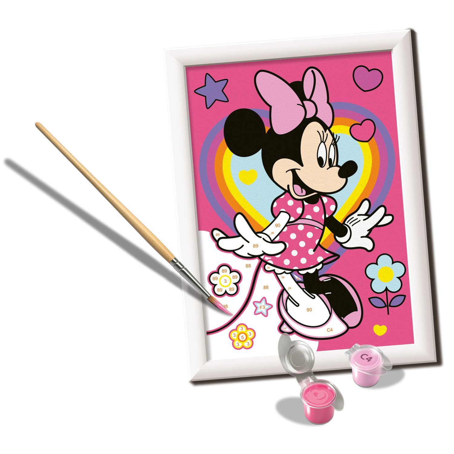 Ravensburger creart - minnie - dipingi con i numeri, set completo 7+ anni - Minnie