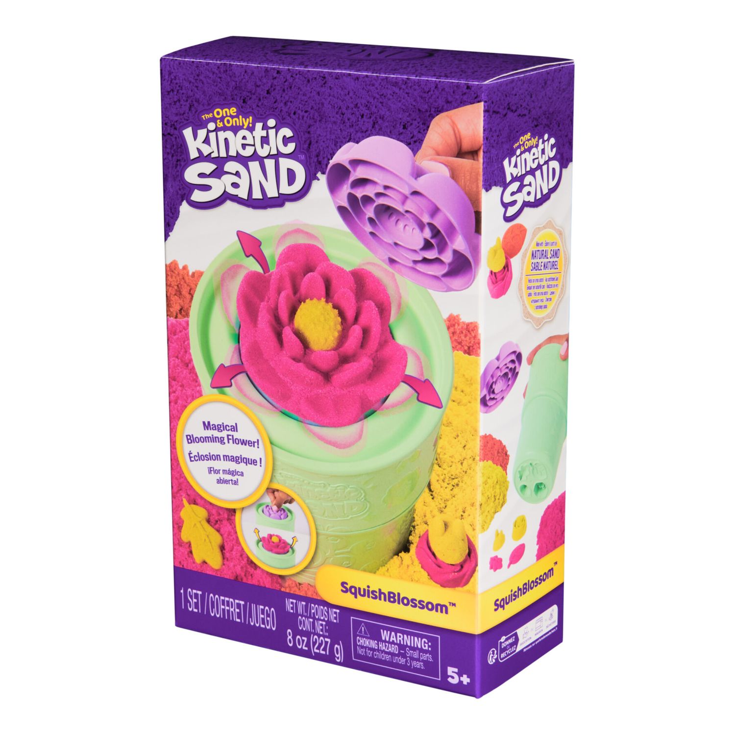 Kinetic sand squishblossom – set di sabbiolina interattiva per bambini - KINETIC SAND