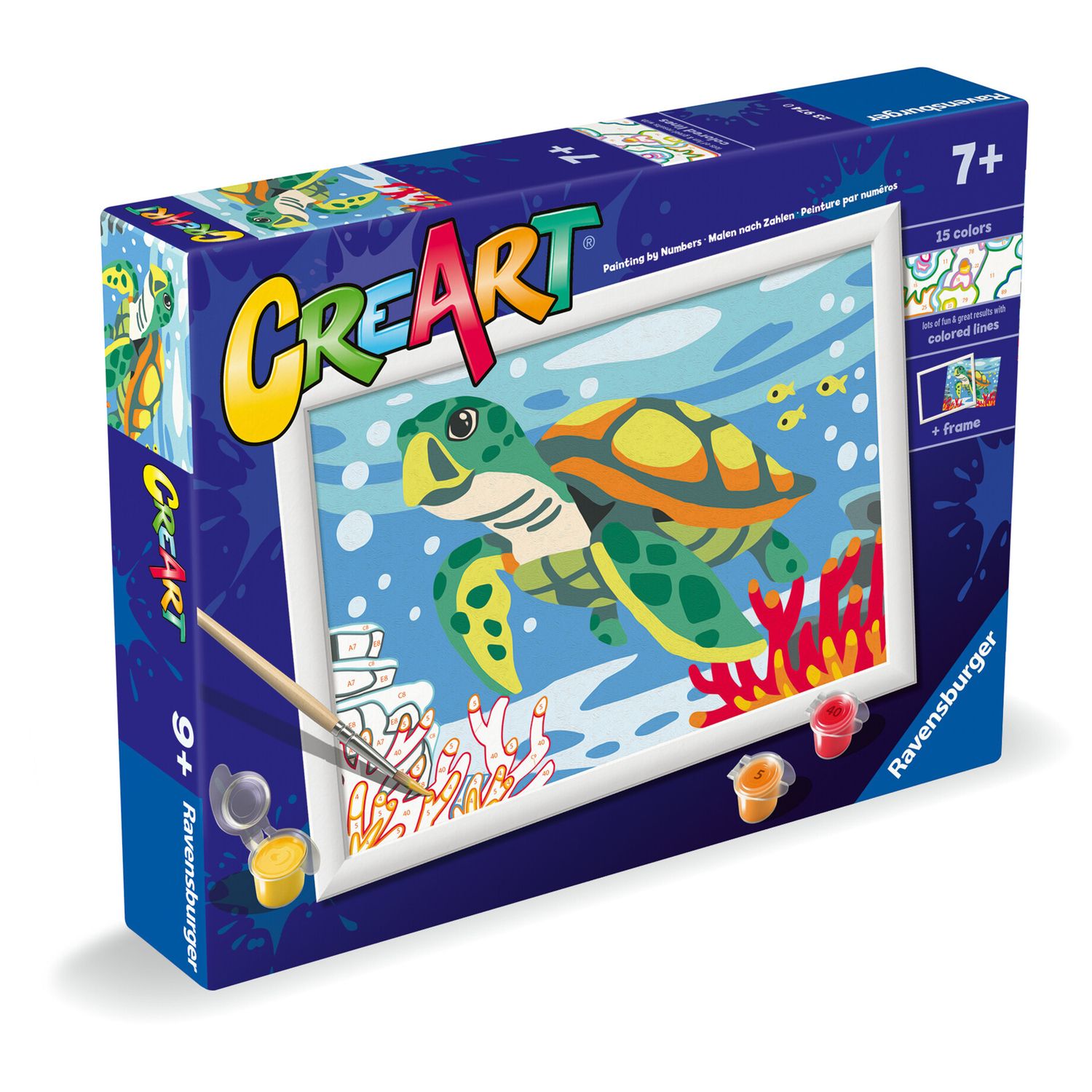 Ravensburger creart - tartaruga marina - set artistico per bambini 9+ anni - RAVENSBURGER