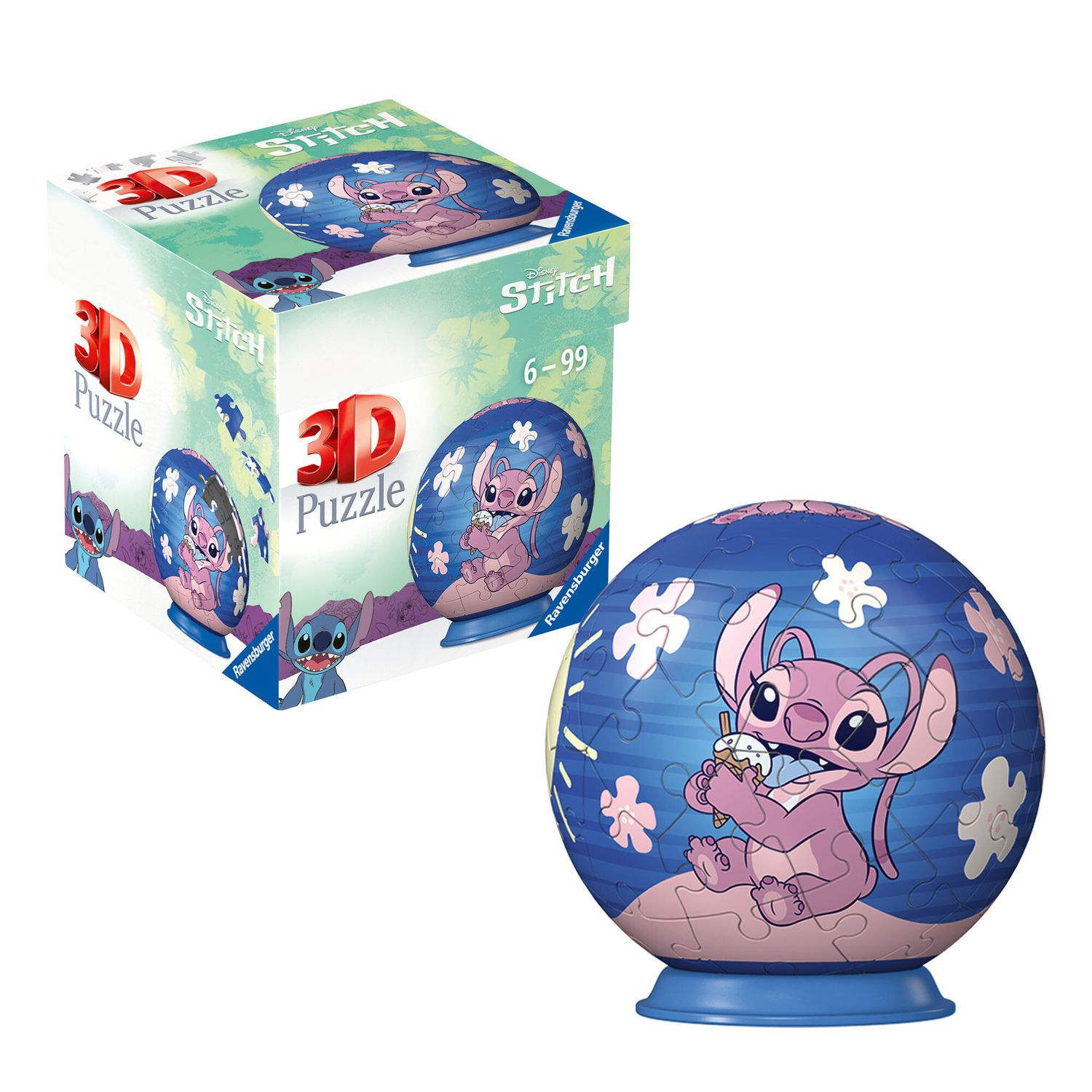 Ravensburger 3d puzzle disney angel (stitch) - 54 pezzi - puzzle unico per 6+ - Disney Stitch