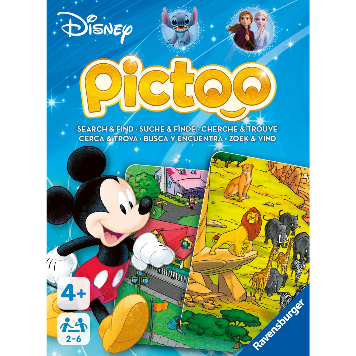 Ravensburger pictoo disney - gioco di carte - sfida immaginativa per bambini 4+ - Disney