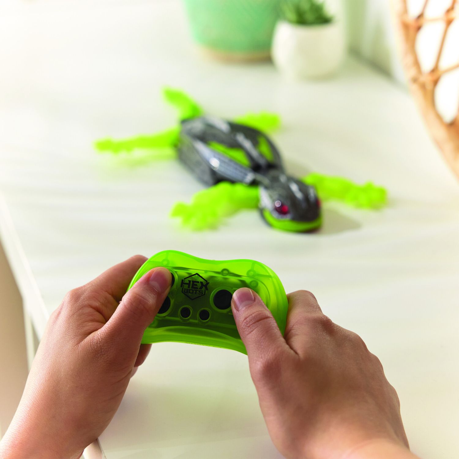 Hex bots gecko - il geco robot rc che scala muri e sorprende tutti - robot giocattolo radiocomandato - SPIN MASTER