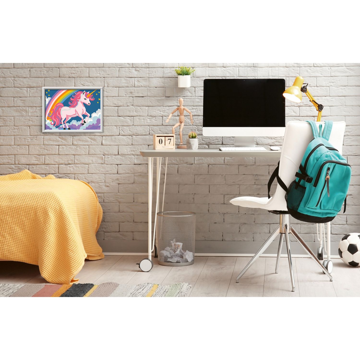 Ravensburger creart - unicorno rosa neon - kit di pittura per bambini 7+ anni - RAVENSBURGER