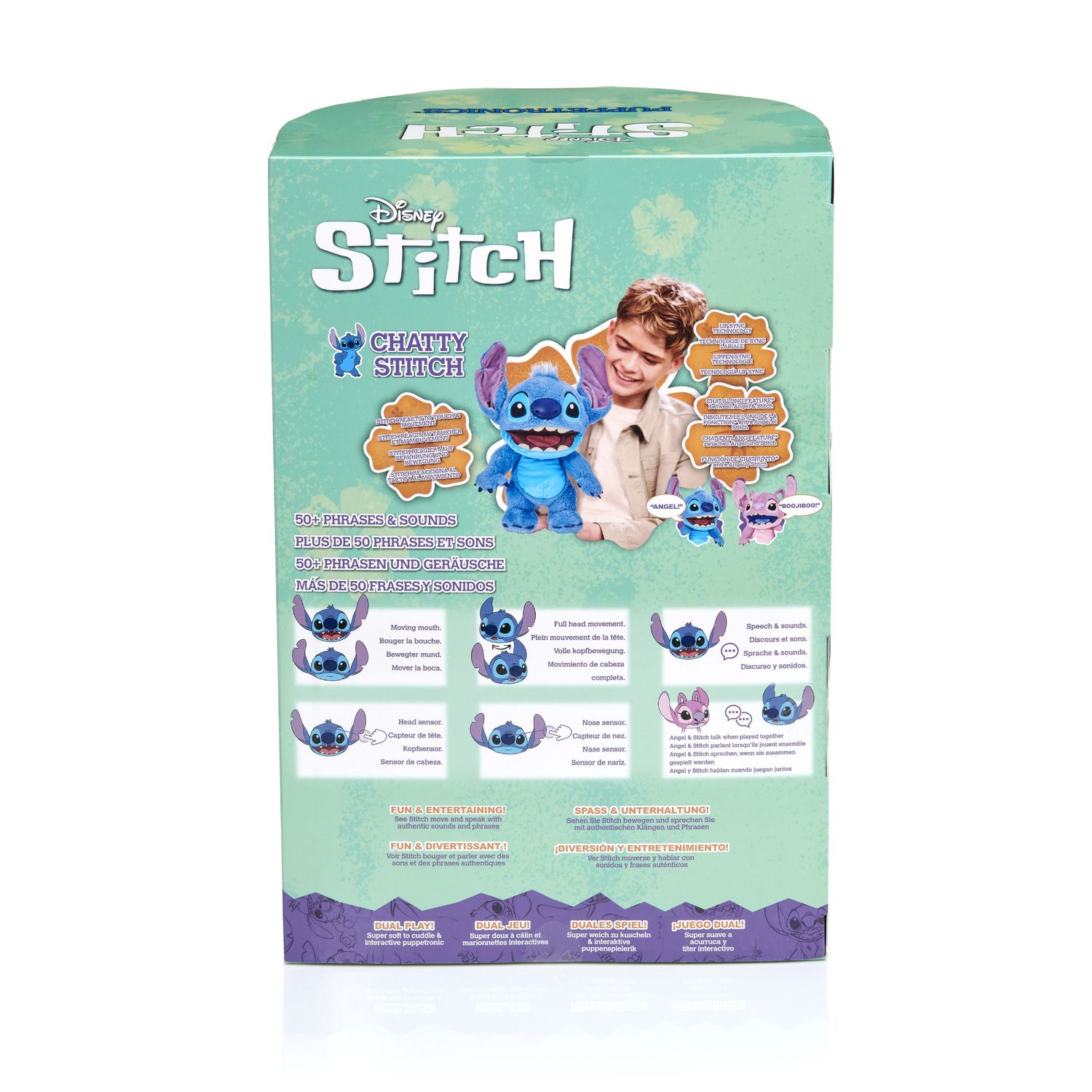 Peluche interattivo stitch 30 cm – parlante e reattivo al tocco - Disney Stitch