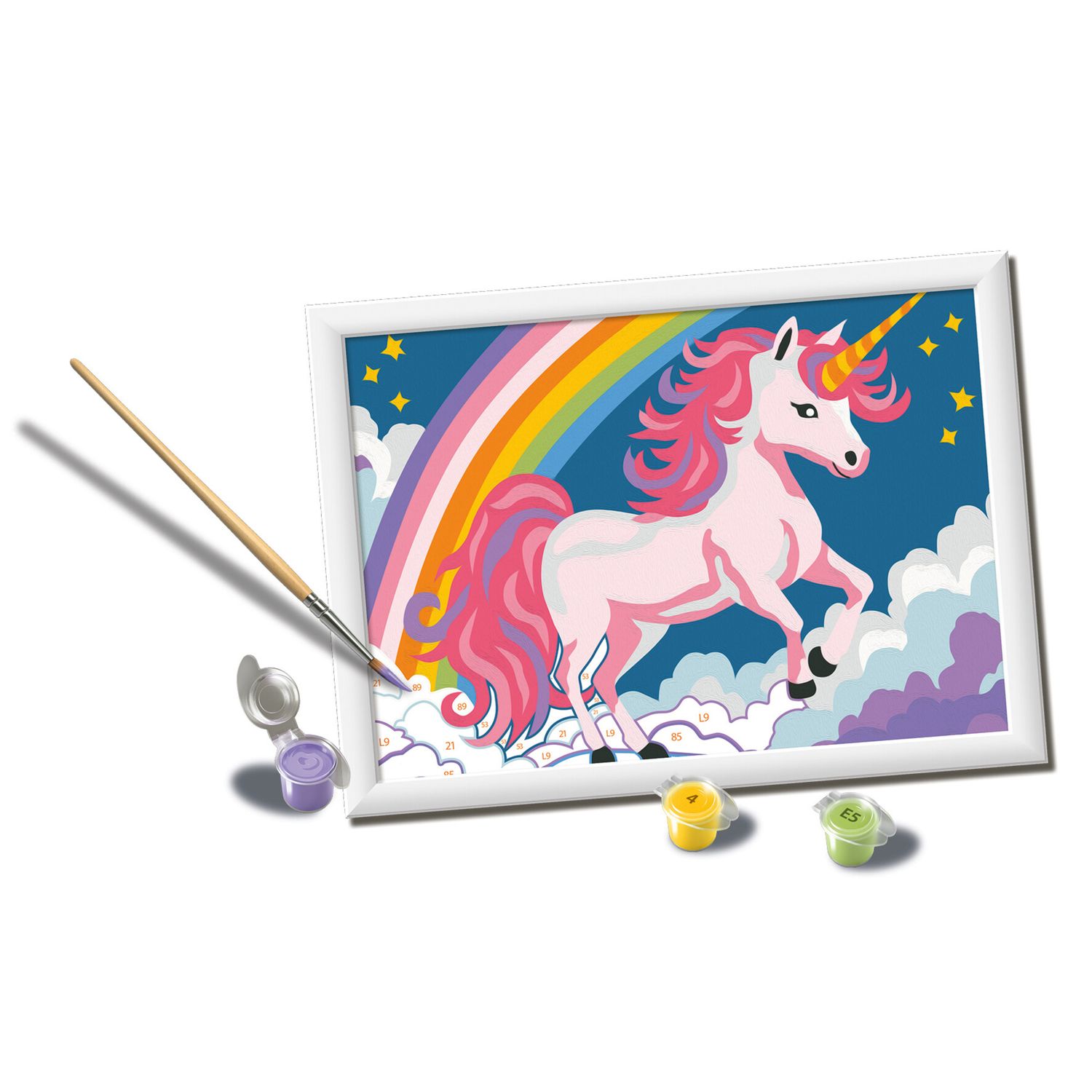 Ravensburger creart - unicorno rosa neon - kit di pittura per bambini 7+ anni - RAVENSBURGER