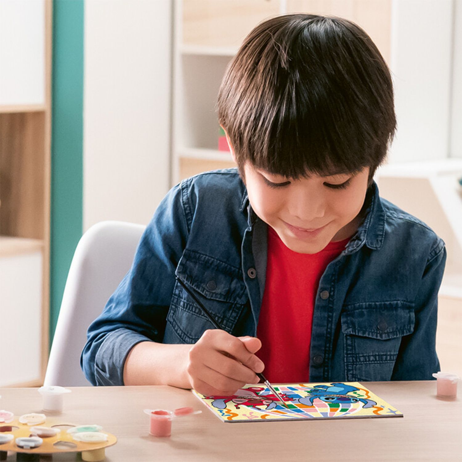 Ravensburger creart - stitch & leroy - set per dipingere con tavola e colori, 9+ anni - Disney Stitch