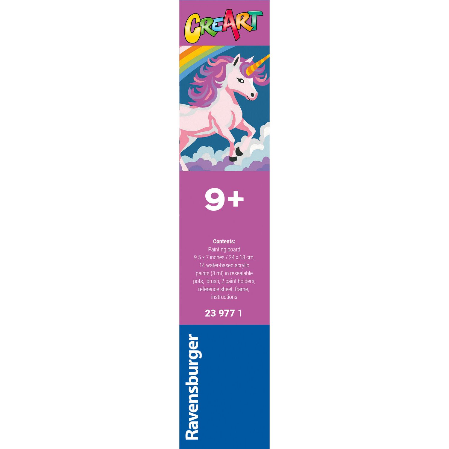 Ravensburger creart - unicorno rosa neon - kit di pittura per bambini 7+ anni - RAVENSBURGER